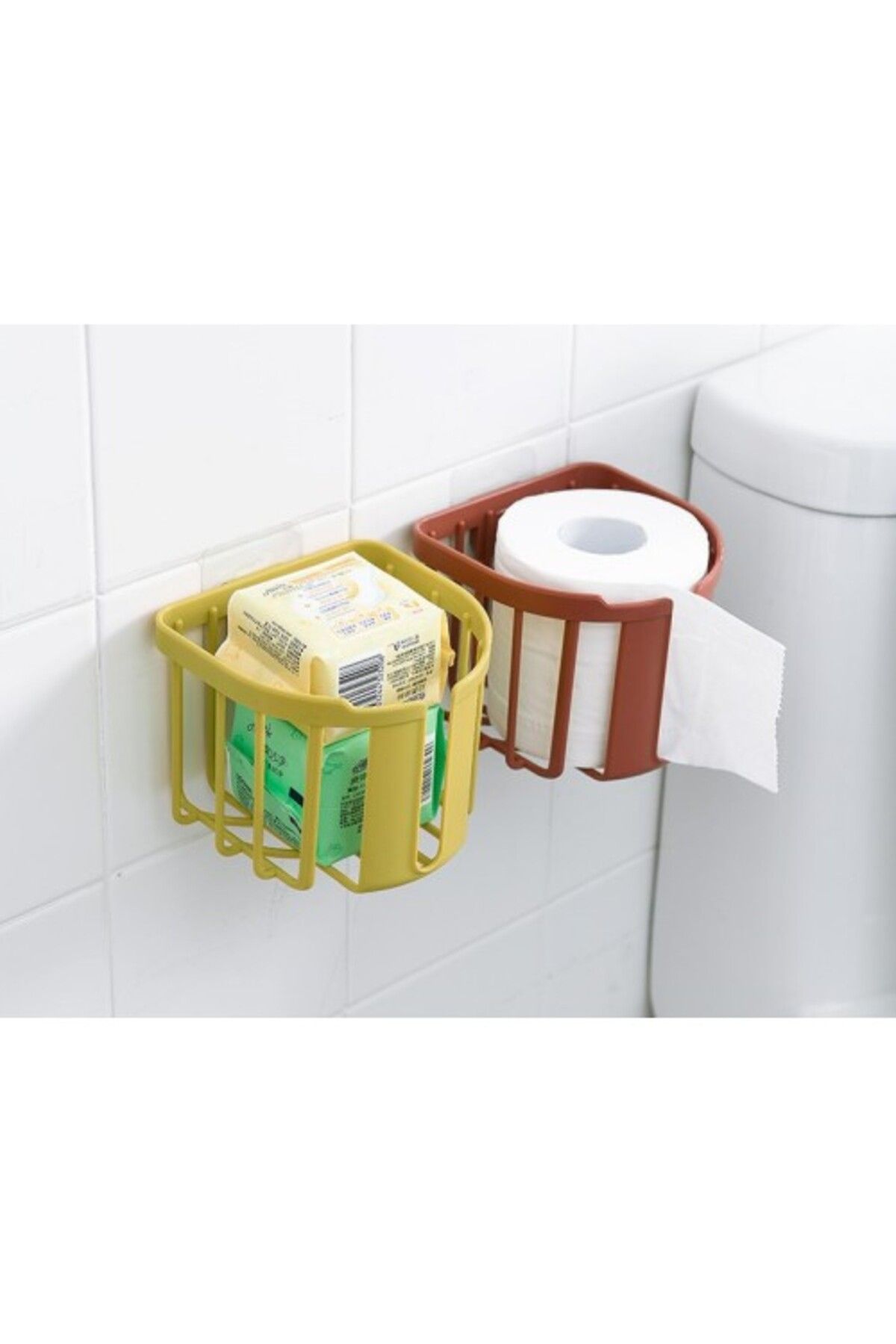 Store Yapışkanlı Çok Fonksiyonlu Banyo Organizeri BEYAZ