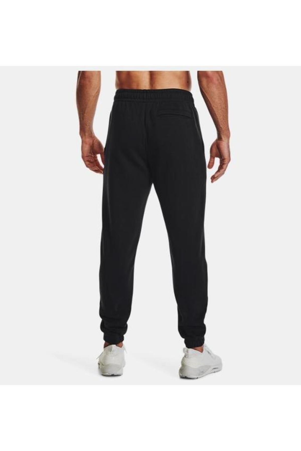 شلوار گرمکن مشکی مردانه لباس سیاه پوست شش 3882 001 UA Essential Fleece Jogger Under Armour