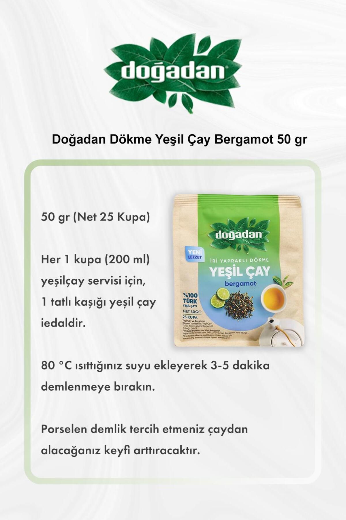 Doğadan-Green Bergamot Bulk Tea - 50 g Buy 7 Get 6 and Mug Gift 2