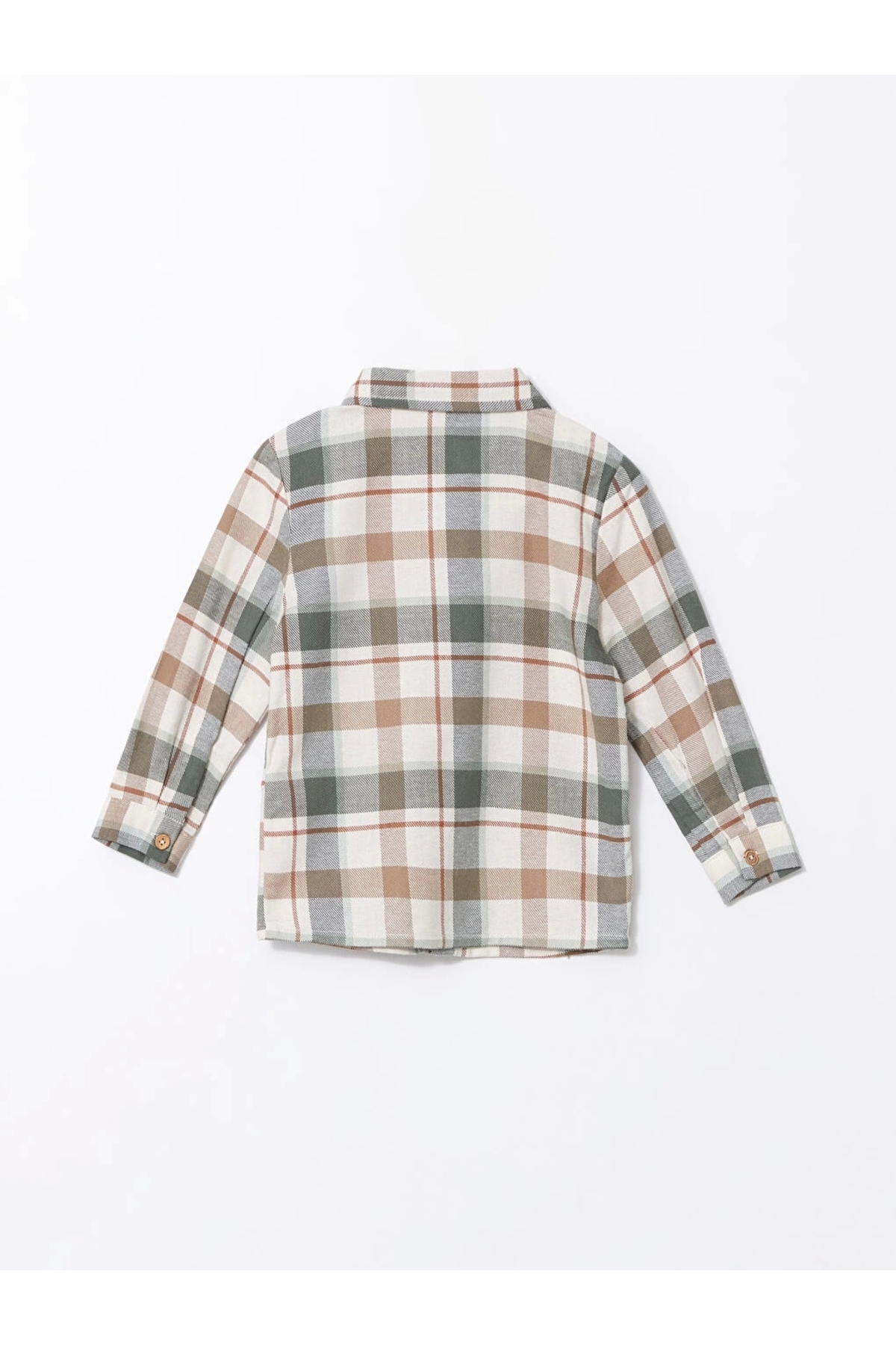 LC Waikiki Lcw Baby Ekru Uzun Kollu Erkek Bebek Ekose Gömlek Ve Pantolon 2'li Takım fotoğrafı 3 (önizleme)