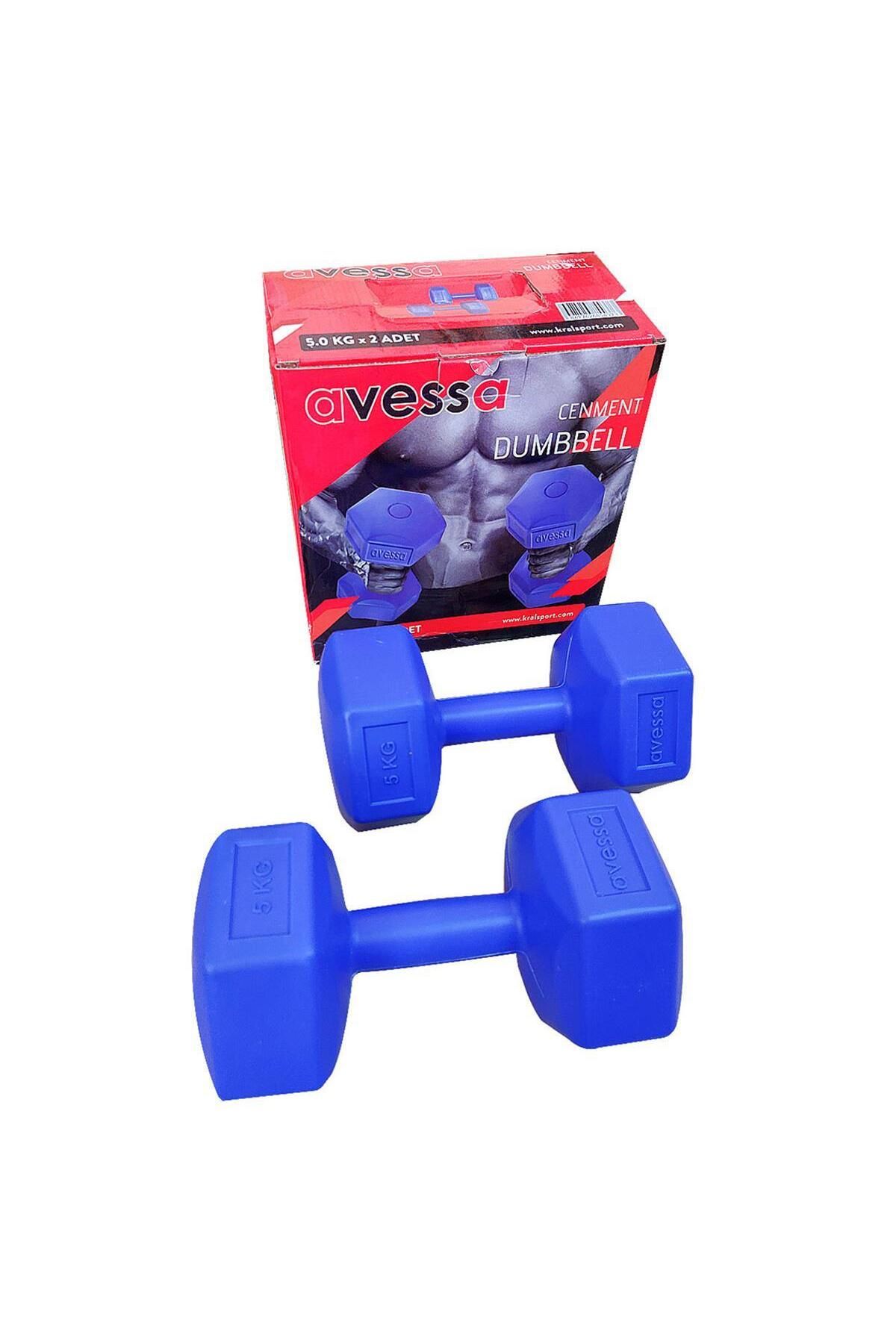 AVESSA 5 kg Plastik Dambıl Set 2 Adet