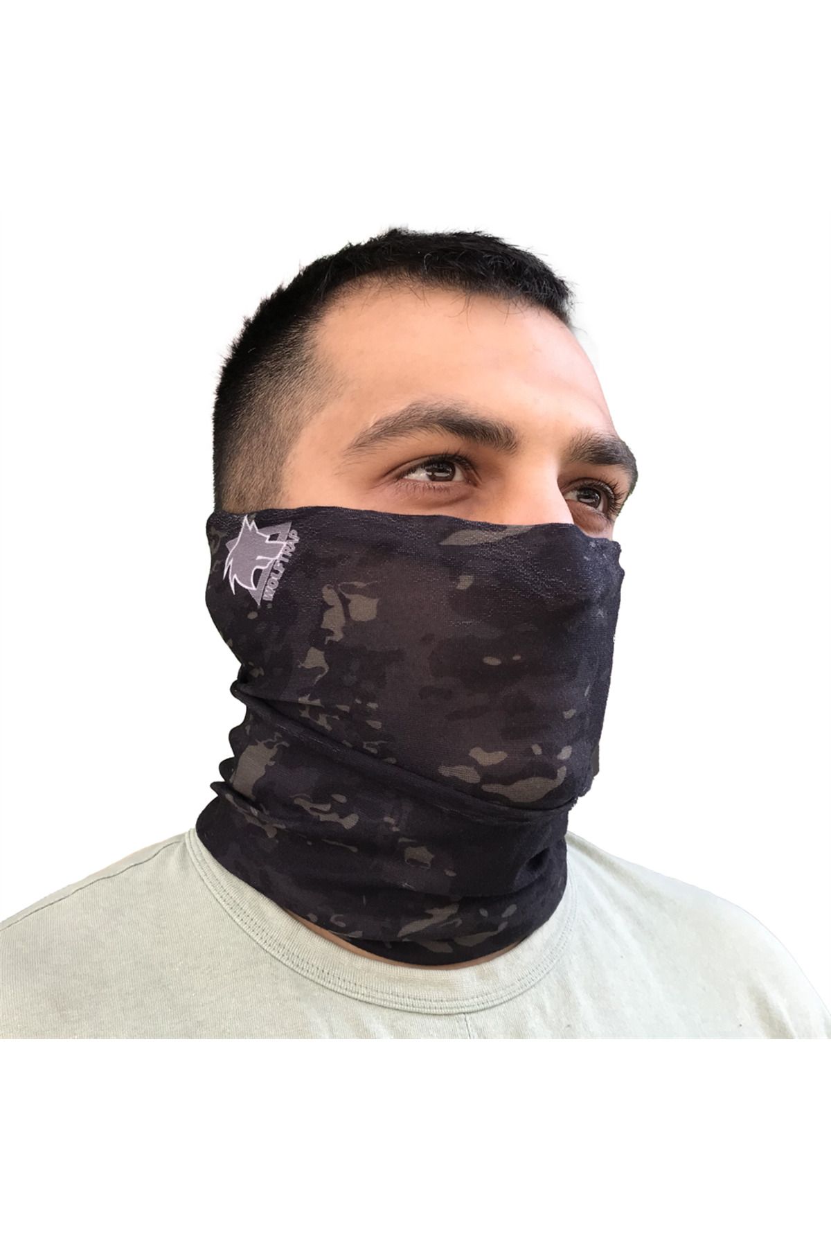 Wolftrap Tactical Çok Amaçlı Multikem Siyah Buff, Farklı Şekillere Girebilen Balaklava Boyunluk