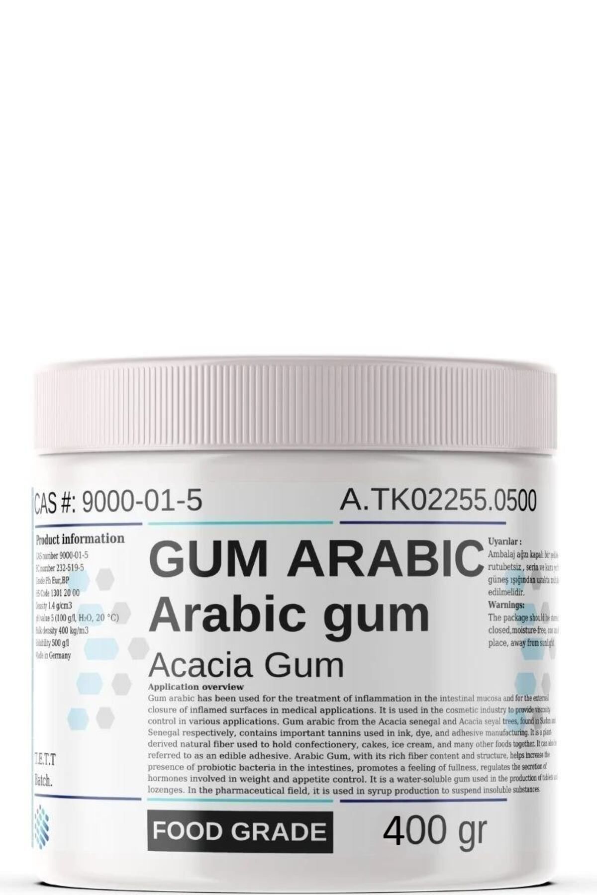 Aromel Gum Arabik, Akasya Gamı | 500 gr | Arabic Gum | Alman Menşei