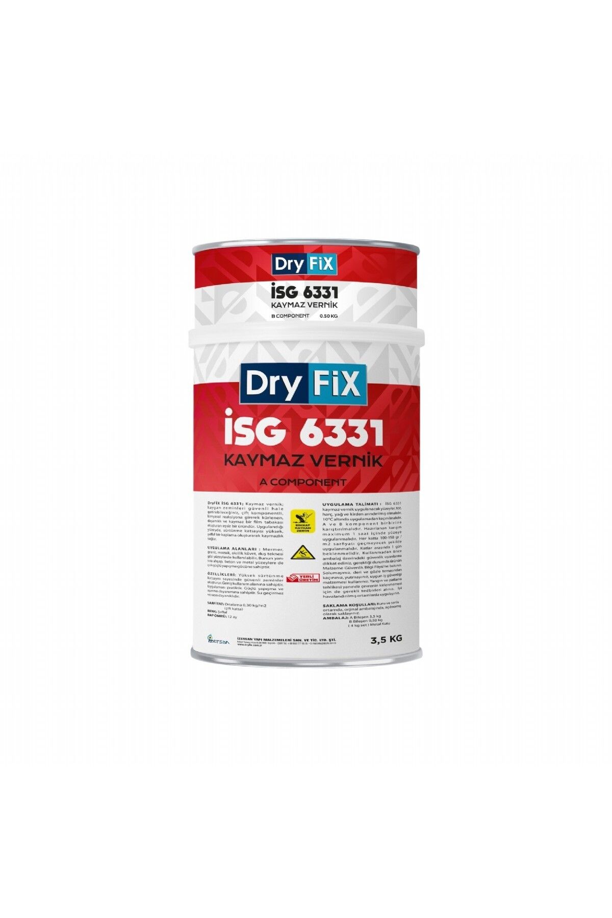 Dryfix İsg 6331 Kaymaz Vernik Şeffaf 4 Kg Set