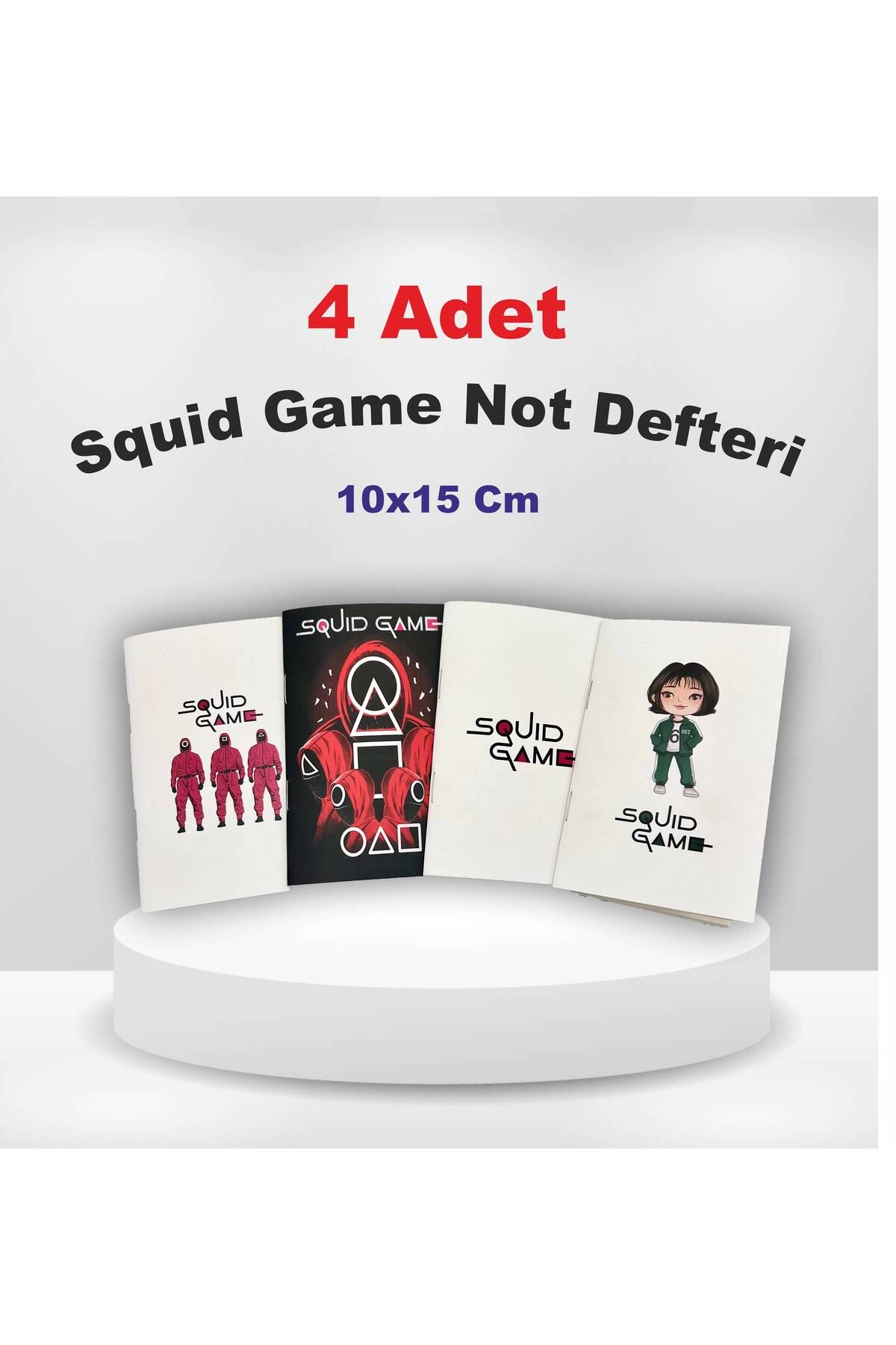 ARTİMED 4 Adet Squid Game Not Defteri - Günlük Defter- Çocuk Defteri - Okul Defteri