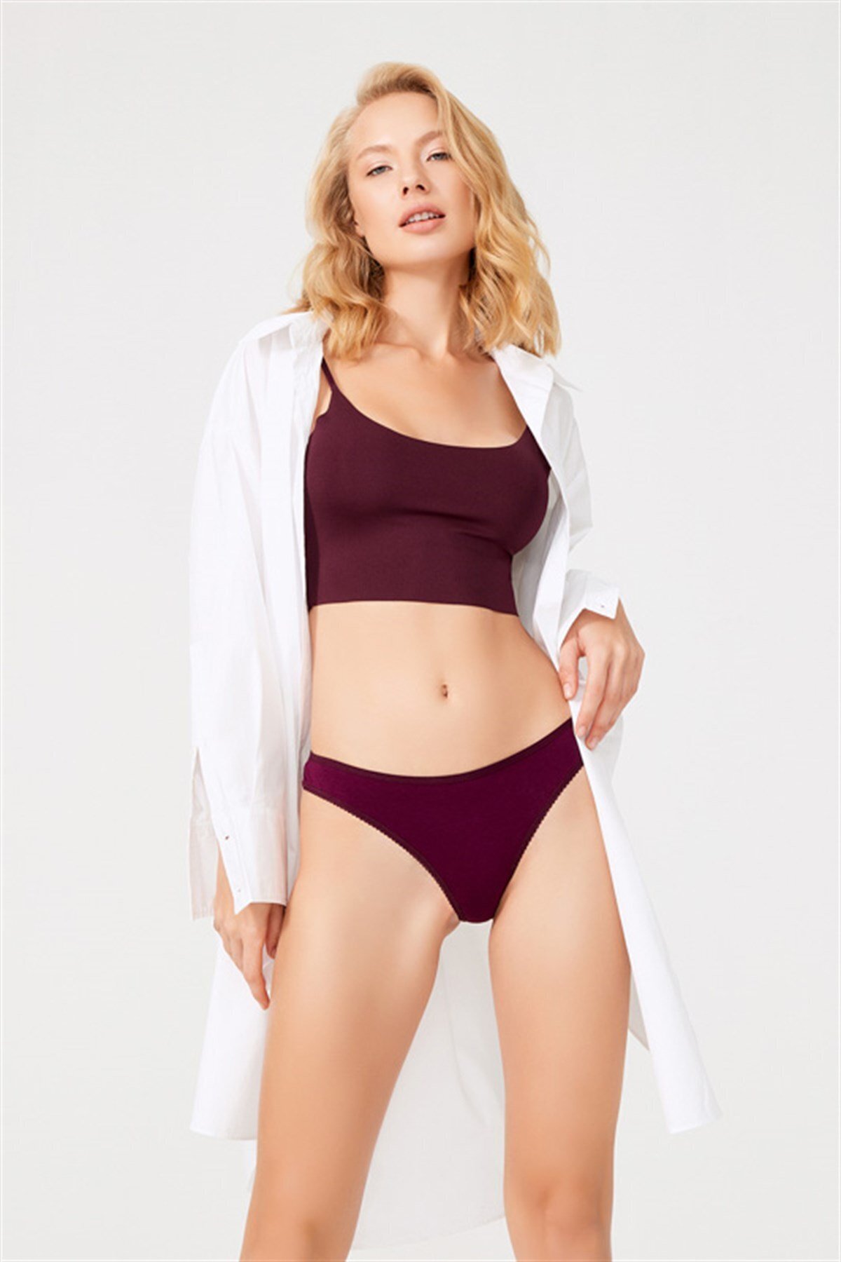 Cottonhill Basic Pamuklu Kadın Tanga 5'li Paket Külot görsel 4