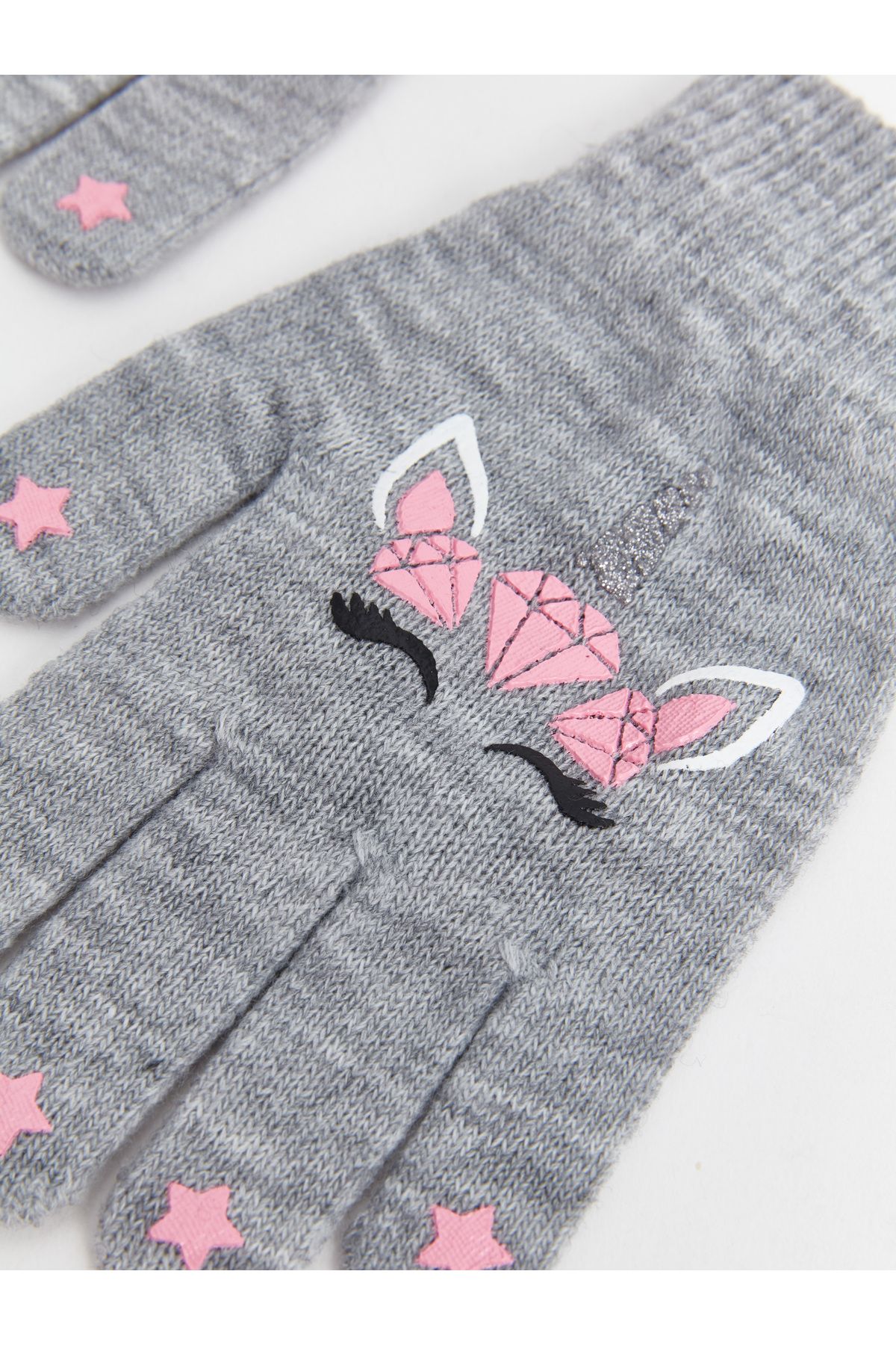 LC Waikiki-Kaninchen bedruckte Mädchenhandschuhe im 2er-Pack 3