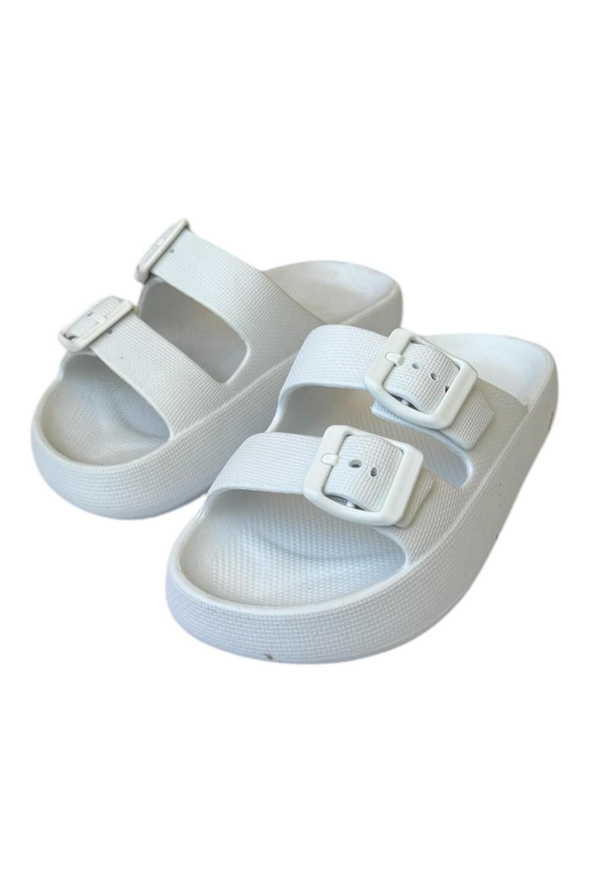 AkınalBella-Akinalbella Children's Lightweight Double Buckle Orthopedic Beach Pool Daily Slippers 1