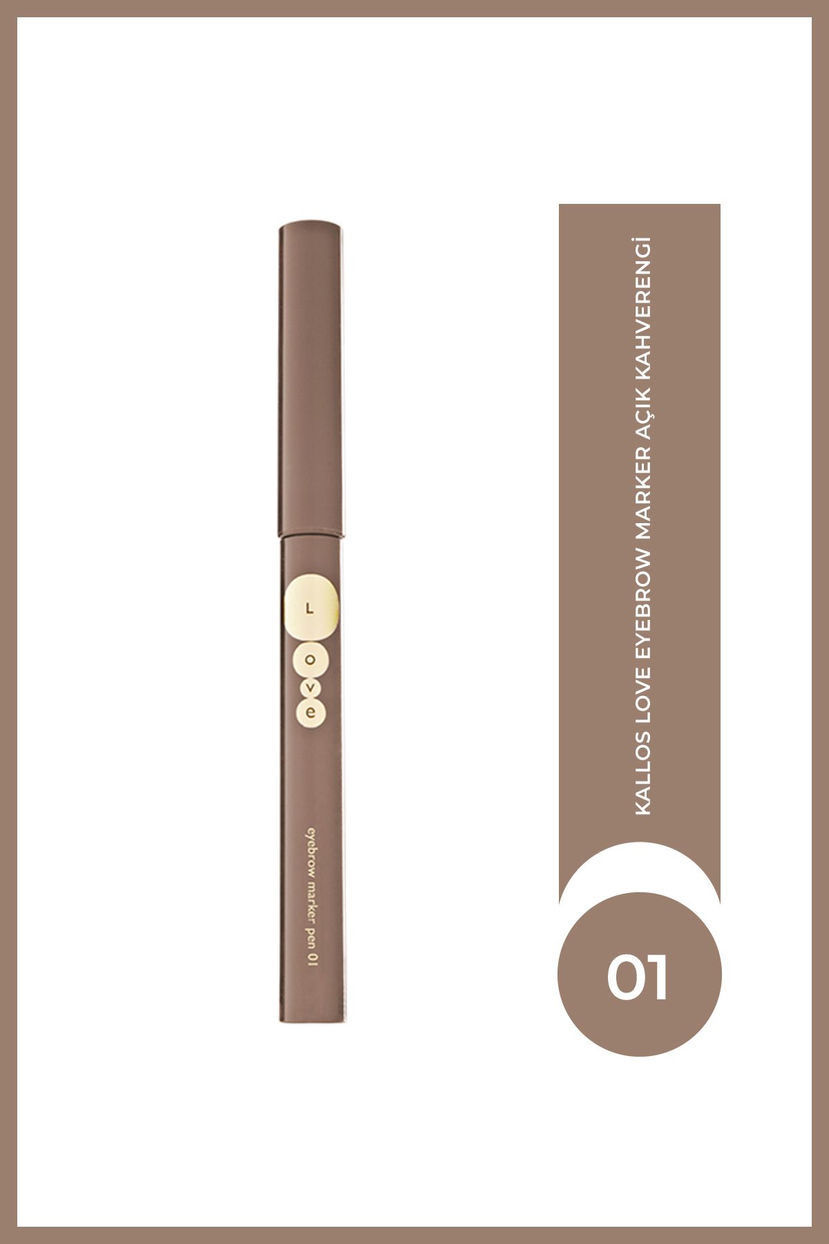 Kallos Cosmetics Kallos Love Eyebrow Marker - Açık Kahverengi Kaş Kalemi