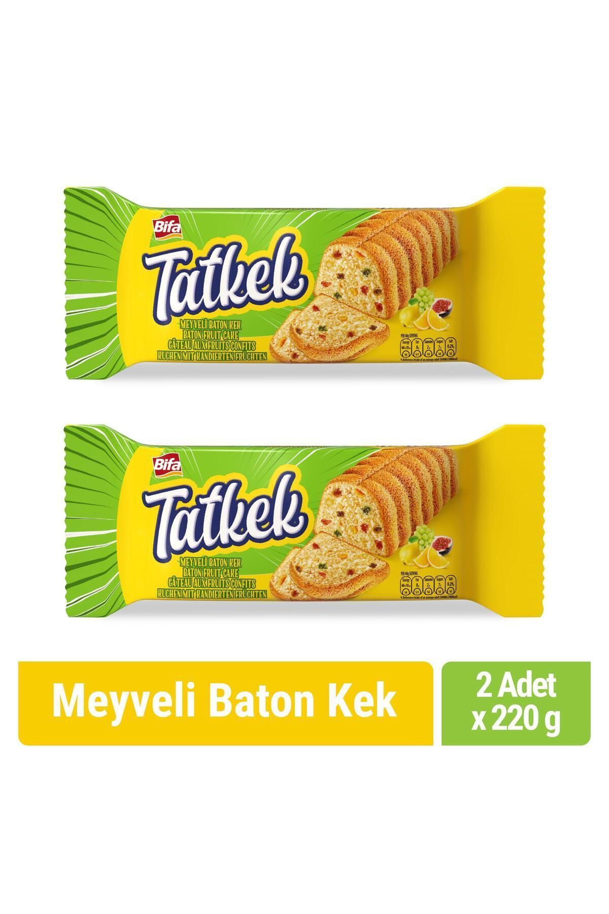 BİFA KEKS Bifa Tatkek Meyveli Baton Kek 220 gr x 2 adet