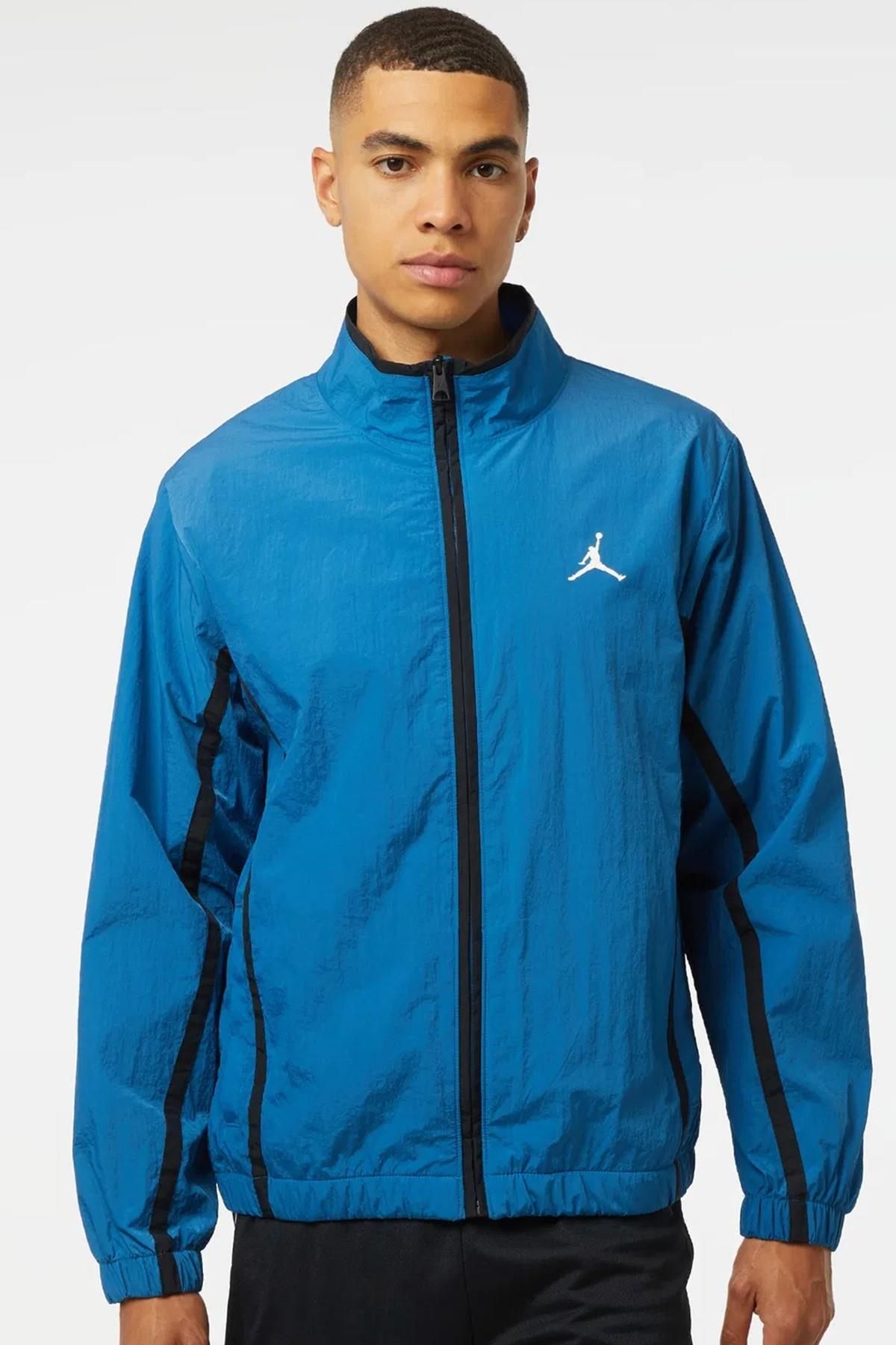 Nike Jordan Essentials Woven Full Zip Men's Jacket Erkek Dokuma Spor Ceket Mavi