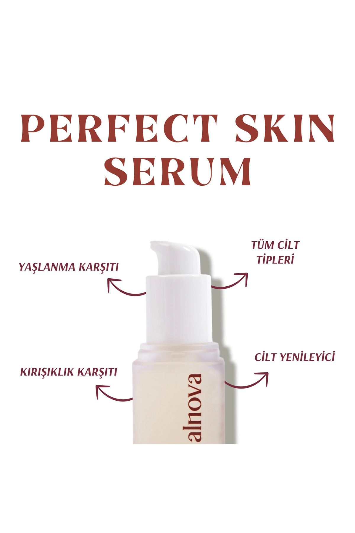Niasinamid & Retinol & Hyaluronik Asit Içeren Yüz Serumu - Perfect Skin Serum — ALNPSSRM — تصویر 6 از 7