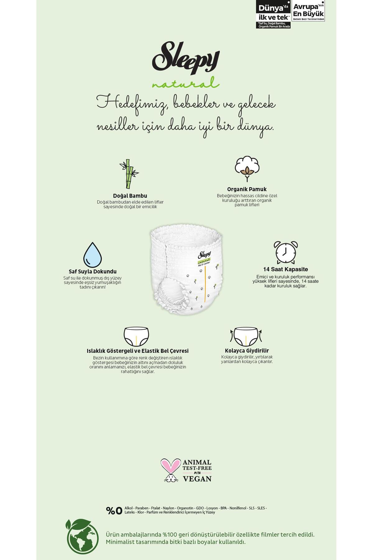 Sleepy Natural 4 Numara Maxi 300'lü Külot Bez fotoğrafı 6 (önizleme)