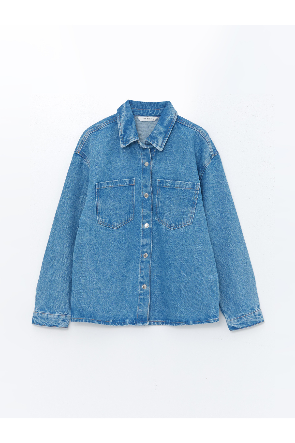 LC Waikiki-Jachetă de cămașă de jeans oversize pentru femei 5