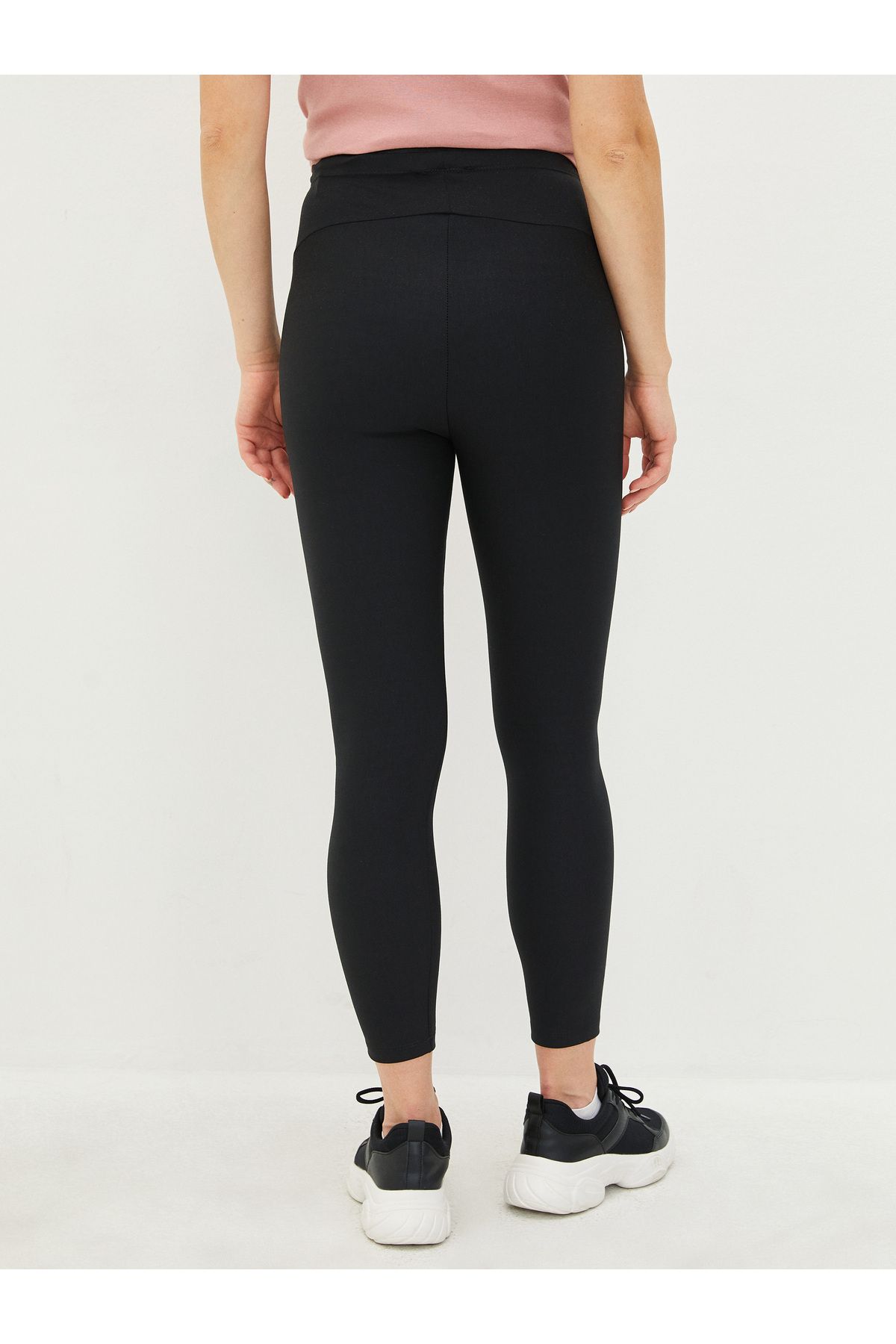 LC Waikiki-Plain Maternity Leggings with Abdominal Panel 3