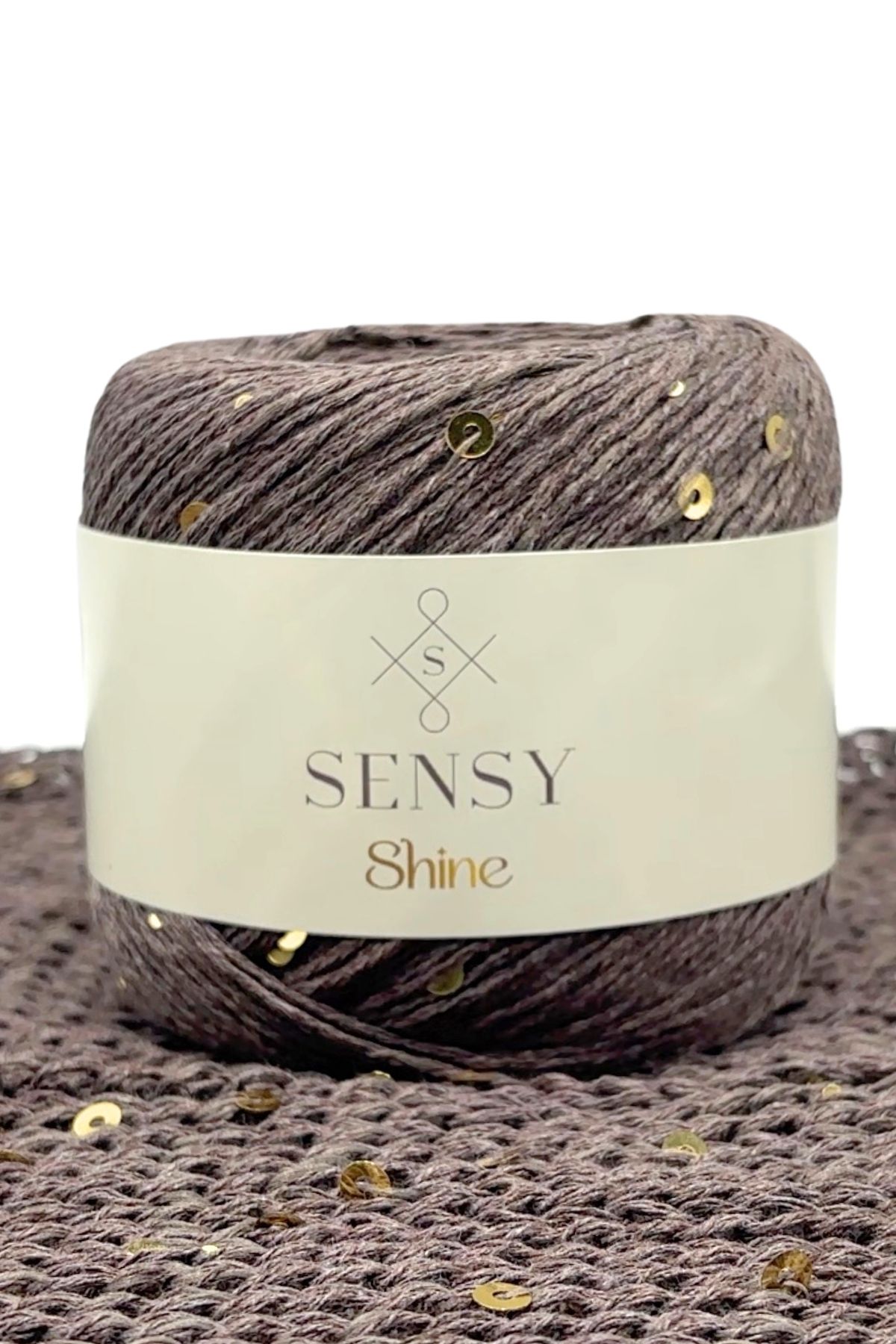 SENSY-Καφέ Πλεκτό - Shine Sequin String Design 3