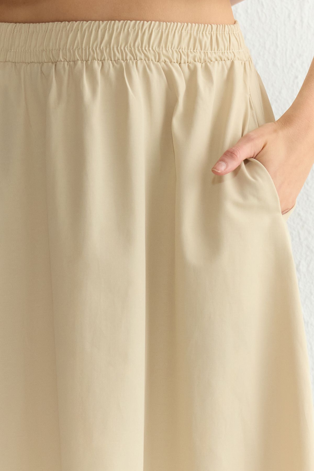 Edit by Trendyol-Dunkelbeiger, bodenlanger, gewebter Maxirock in A-Linie TEDSS24ET00033 4