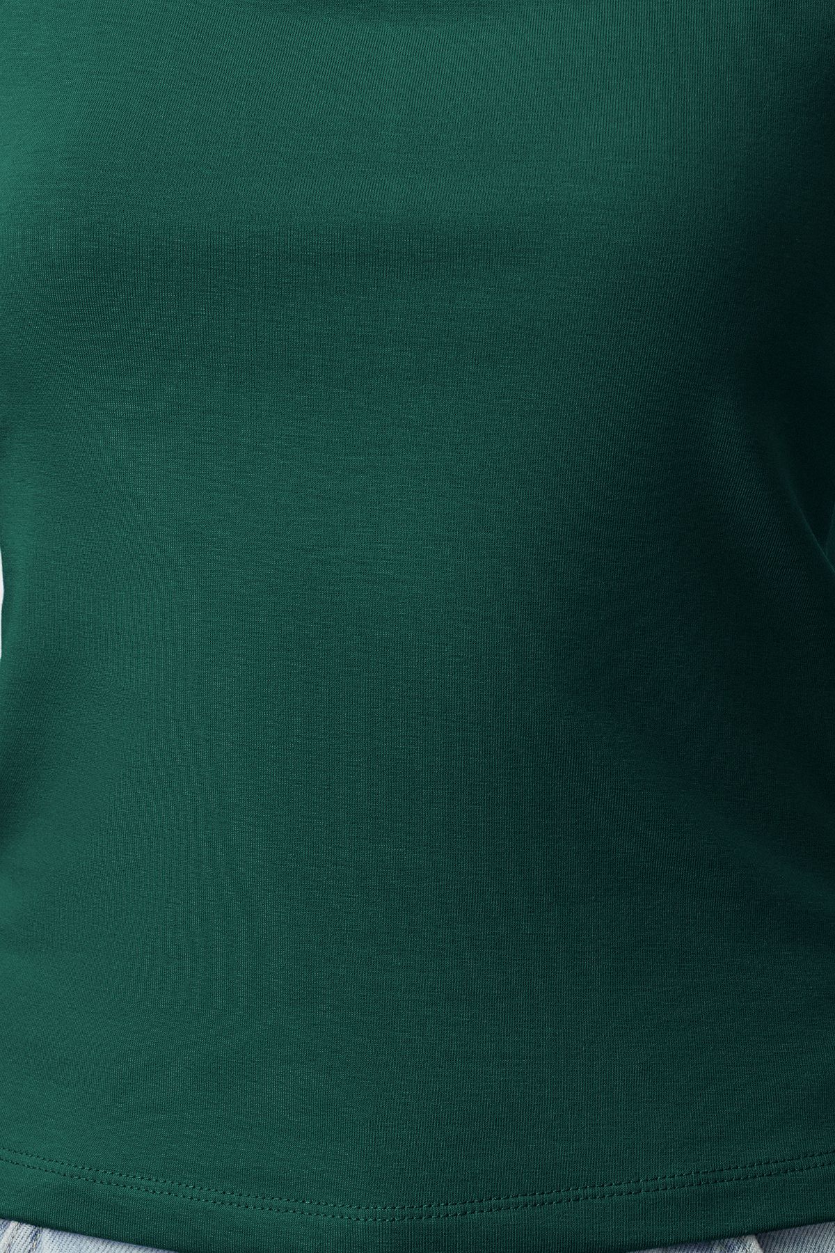 Trendyol Collection-Emerald Green Straps Regular Stretchy Knitted Undershirt Twoss24Al00024 7