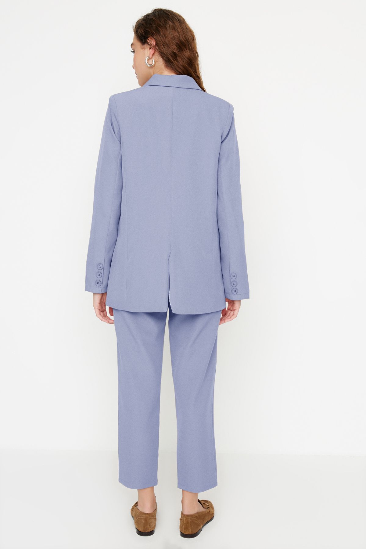 Trendyol Modest-Jasnoniebieski zestaw marynarka i spodnie - Woven Tctaw23Us00132 5