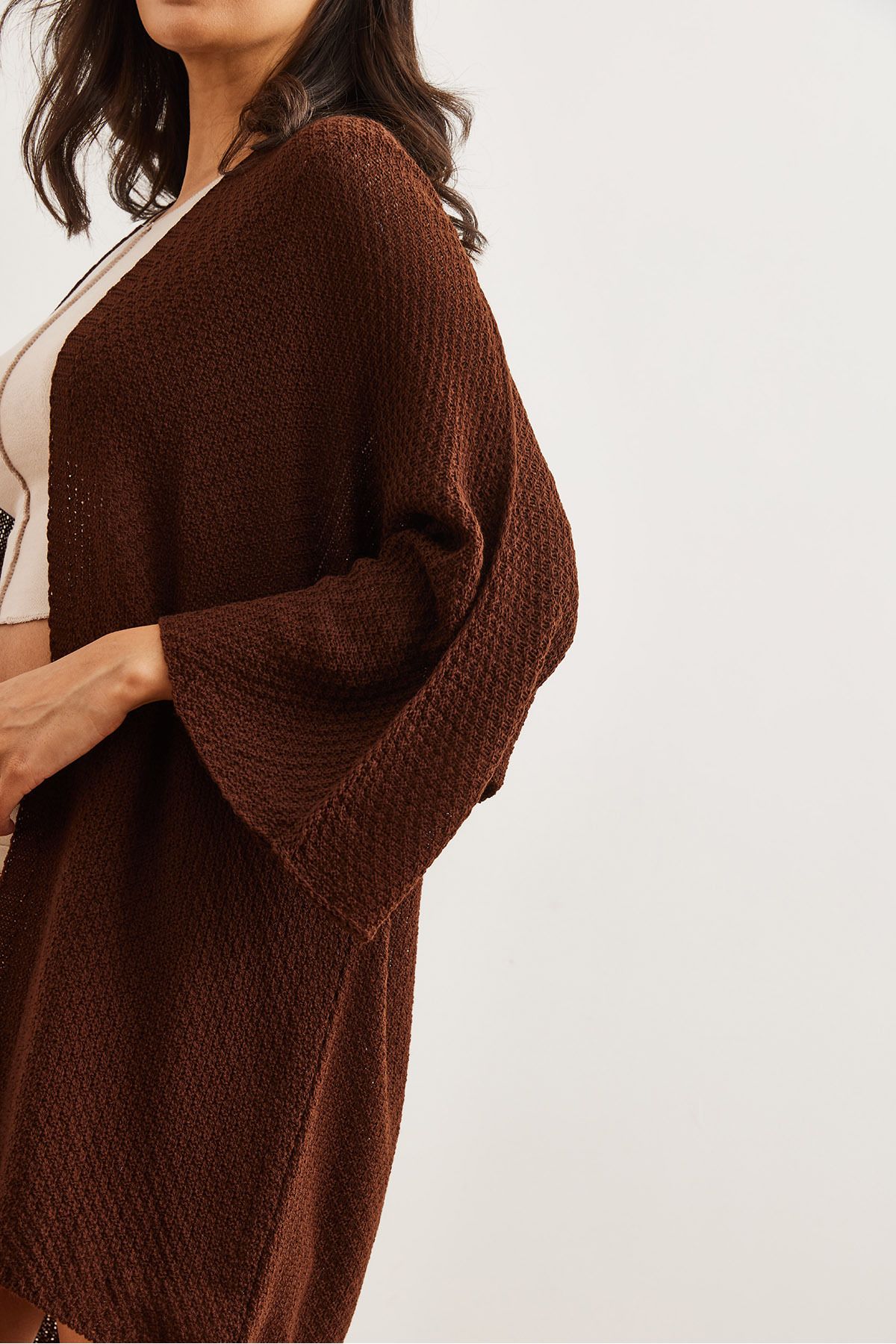 Olalook-Women's Bitter Brown Cardigan - Bat Spring, Hrk- 19000057 5