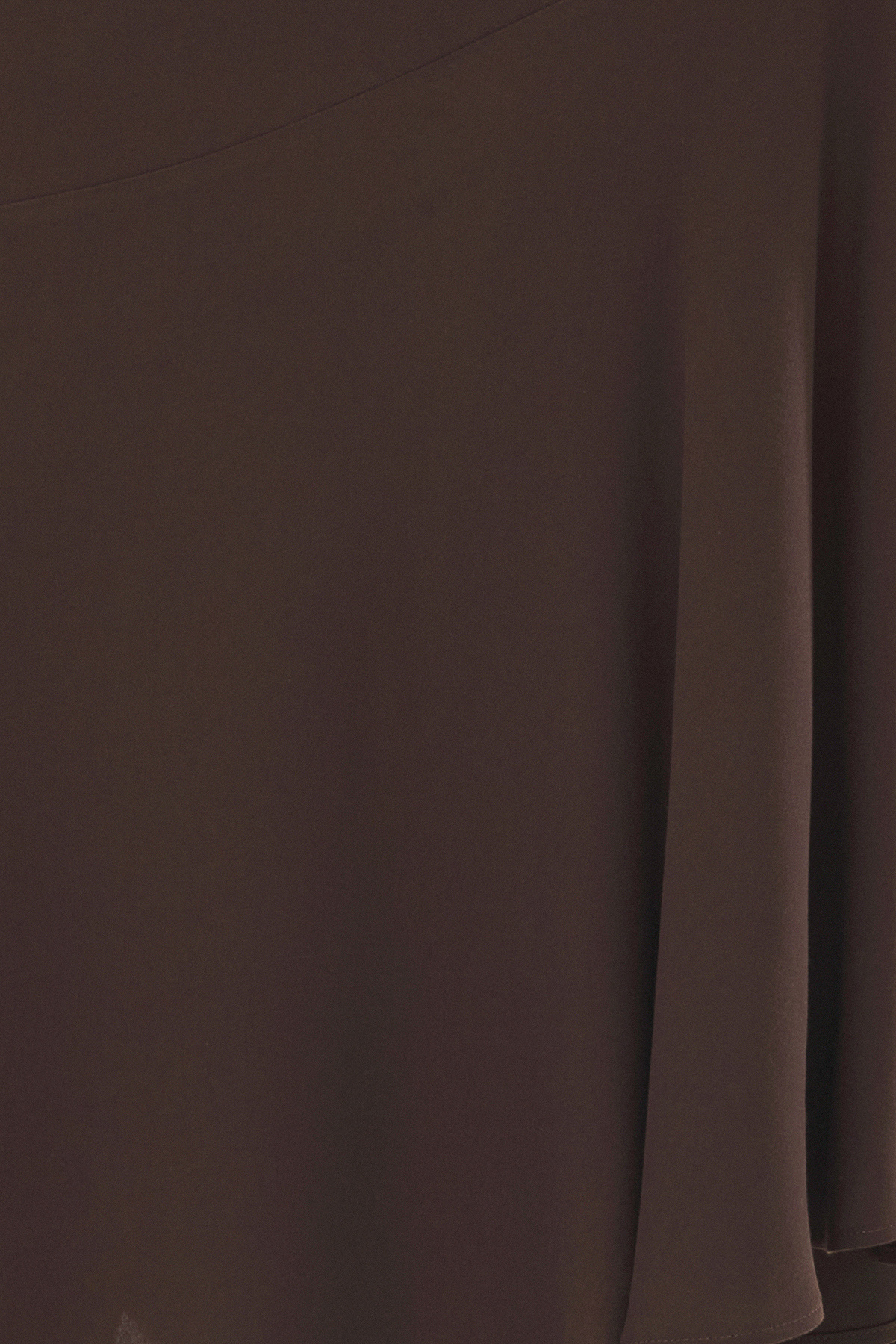 Trendyolmilla  Koyu Kahverengi Dökümlü Kumaş Düşük Belli Ucu Asimetrik Maxi Boy Dokuma Etek TWOSS25ET00078 - Görsel 3