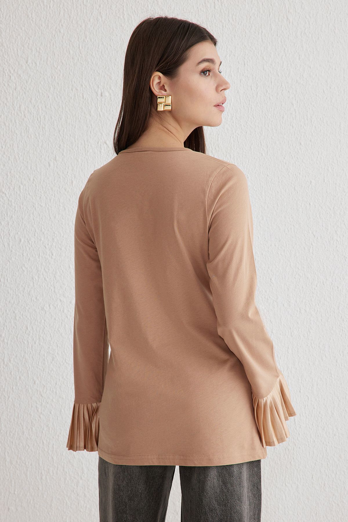 Trendyol Modest-Десять звичайних однотонних трикотажних тунік з джерсі TCTSS25UK00000 5