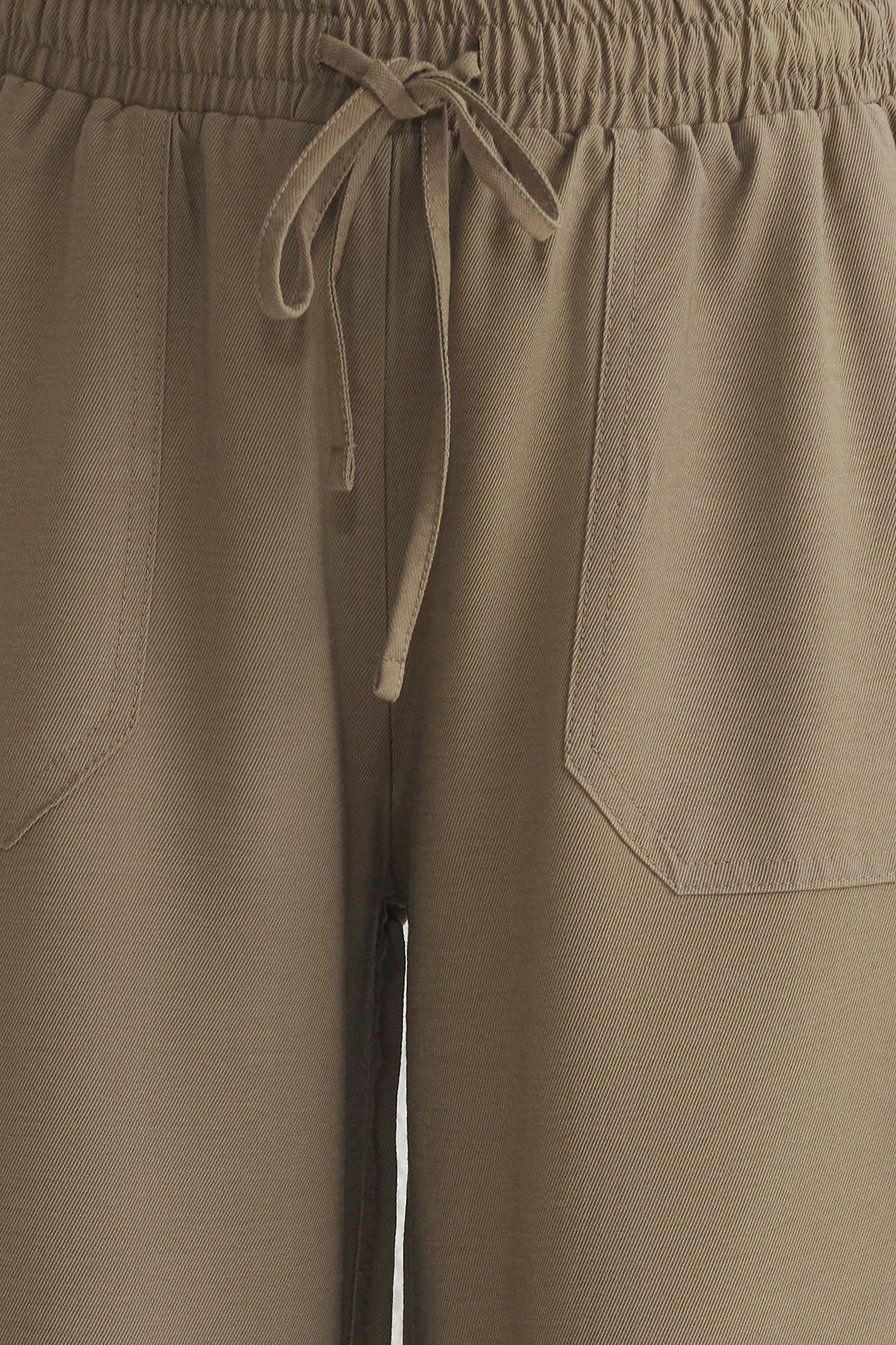 Trendyolmilla  Haki Beli Lastikli Ederli Kumaş Pull On Jogger Dokuma Pantolon TWOSS25PL00010 - Görsel 3