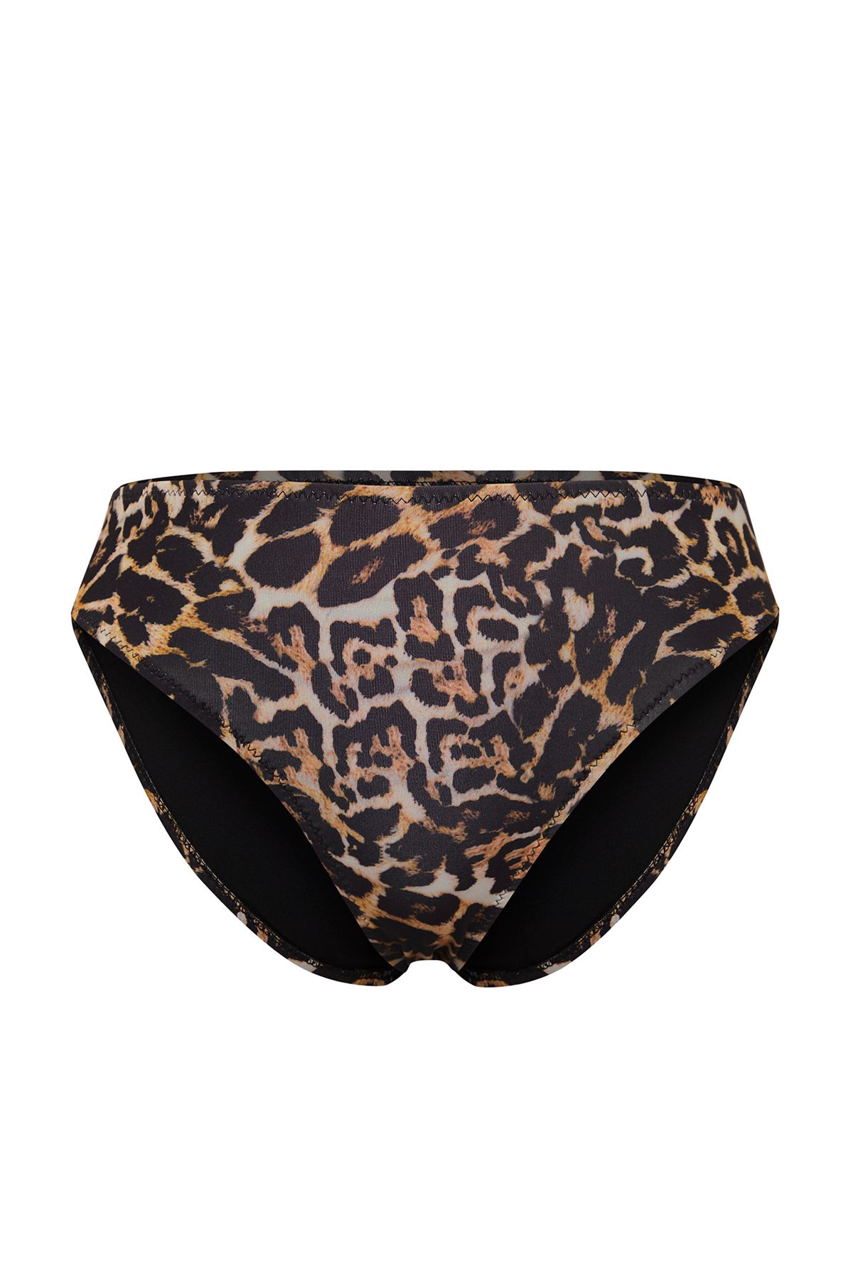 Trendyol Collection-Leopard Print High Waist Regular Core Bikini Bottom Tbess21Ba0228 5