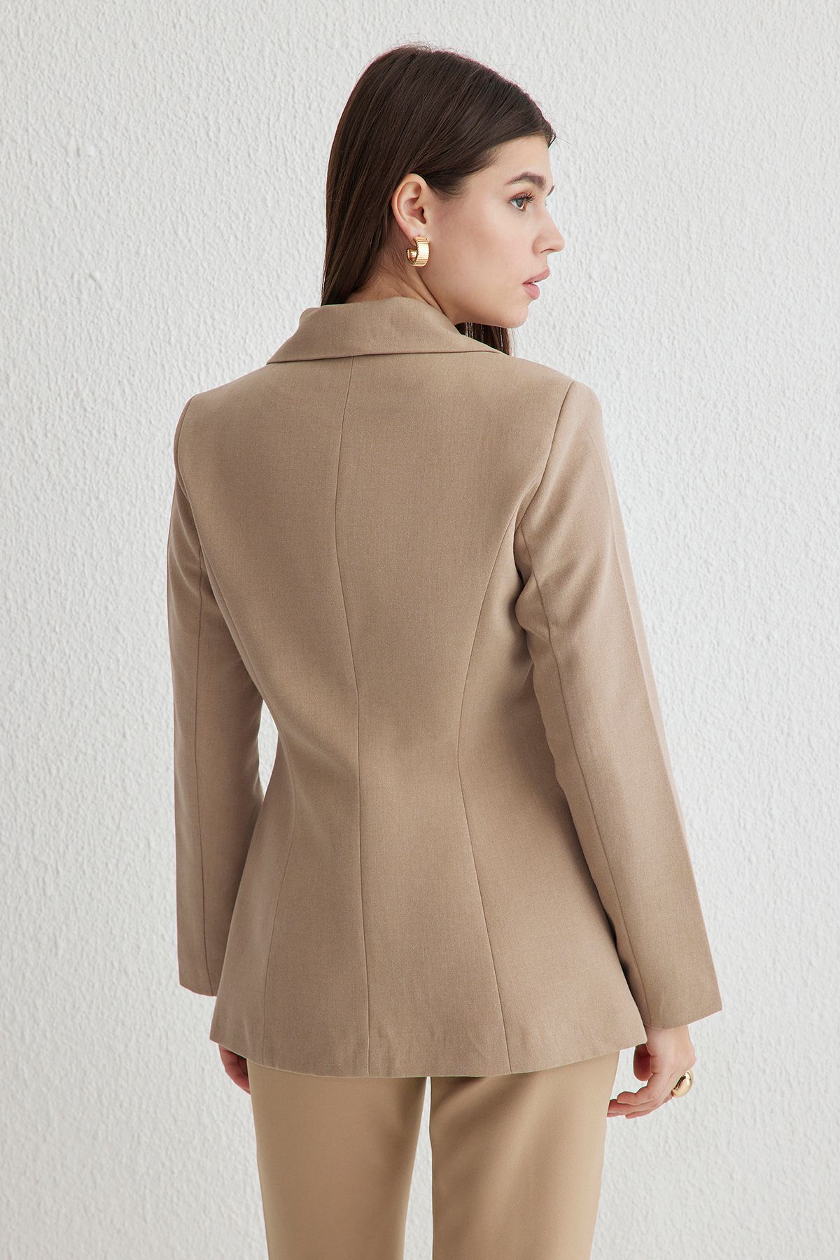 Trendyol Collection-Twoss25Bc00018 Beige Blazer Jacket 5