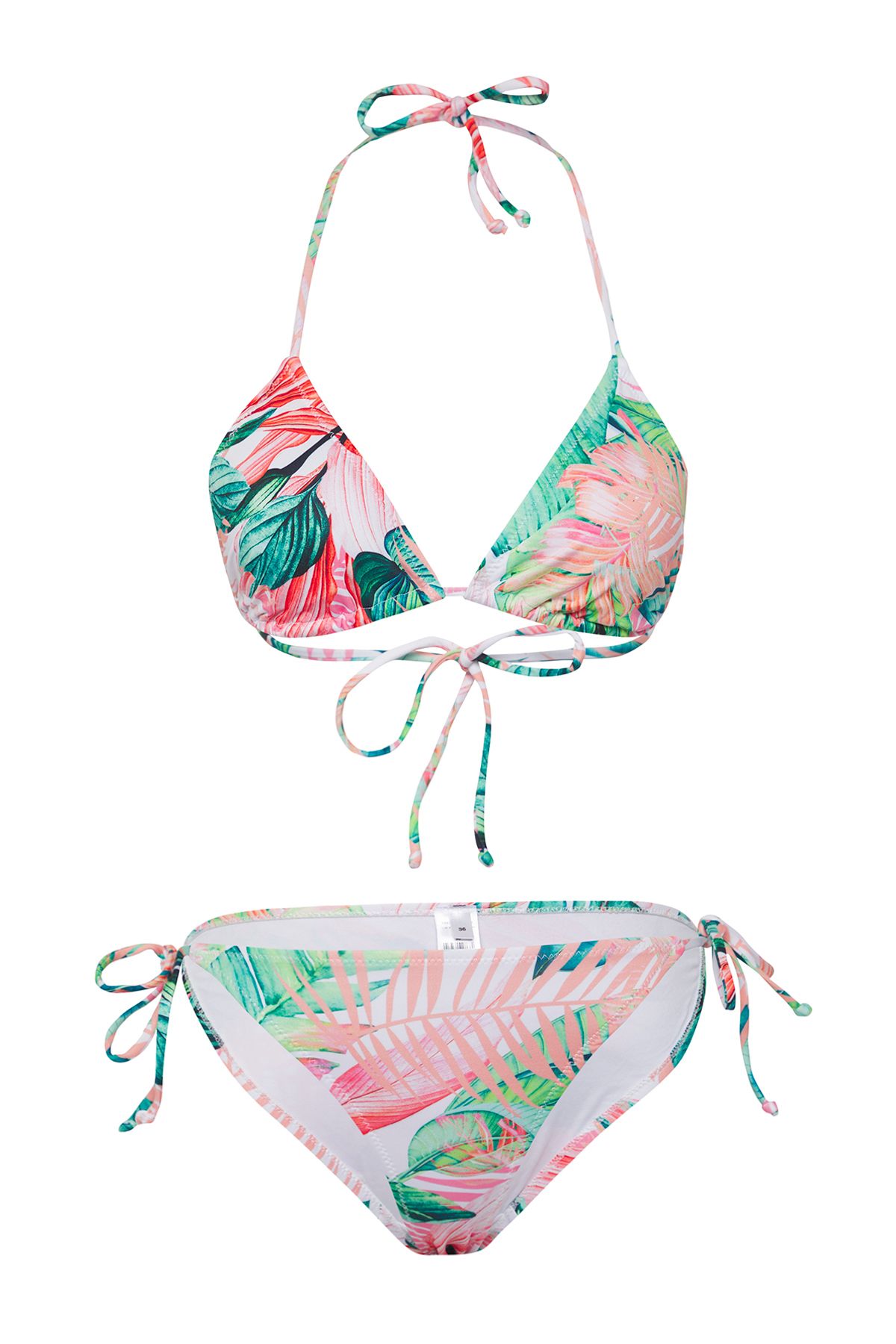 Trendyol Collection-Tropical Patterned Triangle Regular Bikini Set Tbess25Bt00148 5