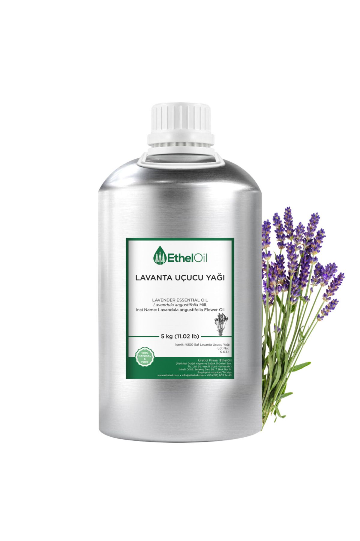 Etheloil Lavanta(LAVENDER) Uçucu Yağı - - 5 Kg - %100 Saf Ve Doğal Uçucu Yağ - Üretici Firma