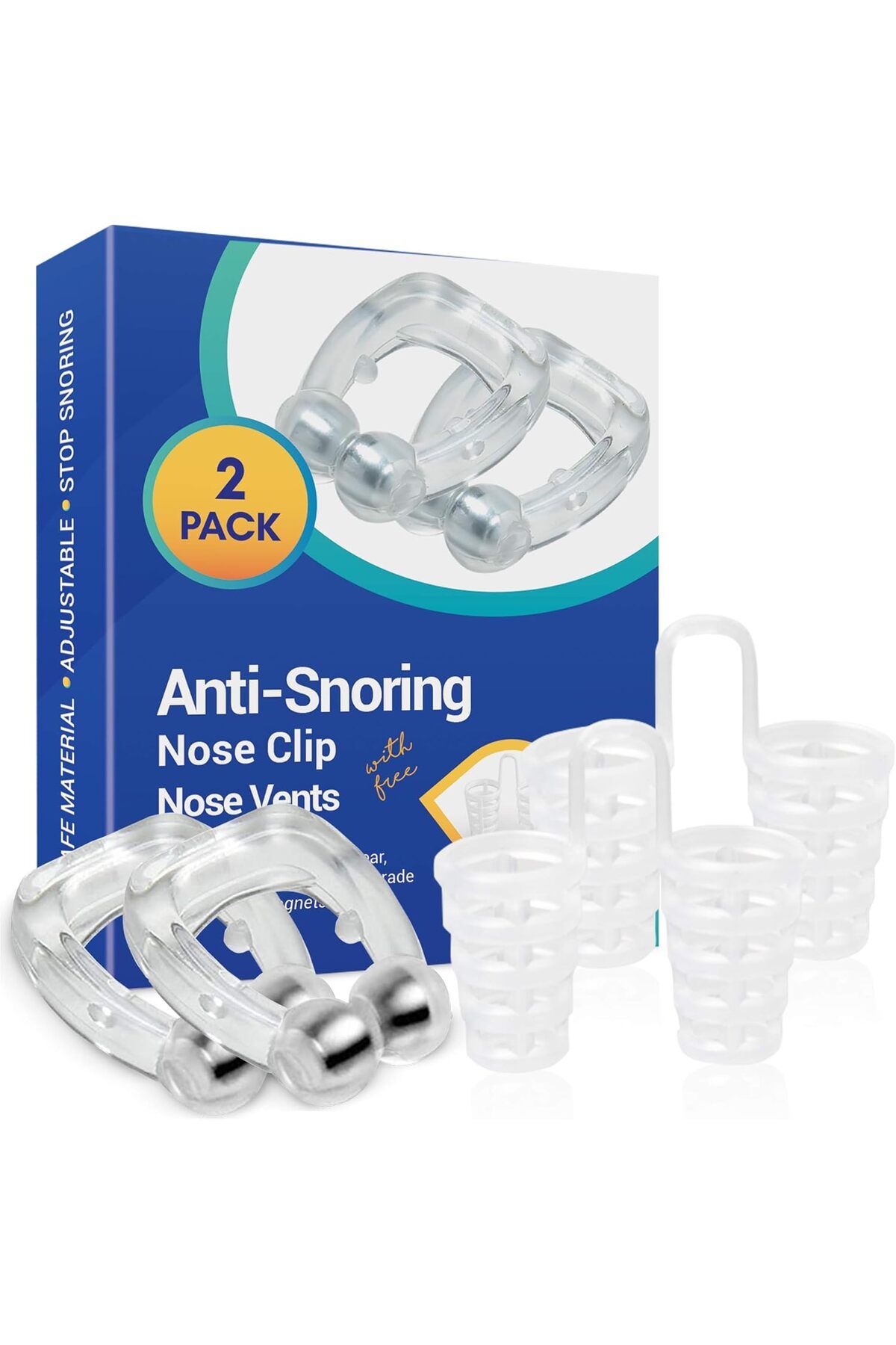 Anti-Snoring Horlama Önleyici Burun Klipsi, Tıbbi Silikon Sınıfında Manyetik Horlama Önleyici Uyku Yardımcısı