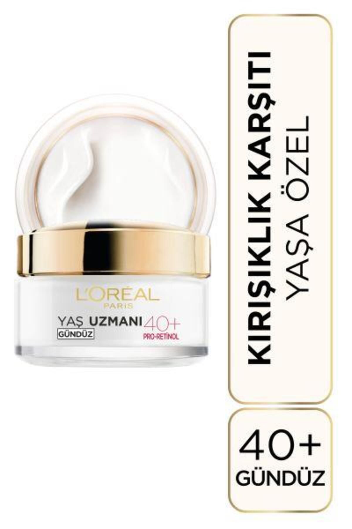 L'Oreal Paris Yaş Uzmanı 40+ Kırışıklık Karşıtı Nemlendirici Gündüz Krem 50ml Dm