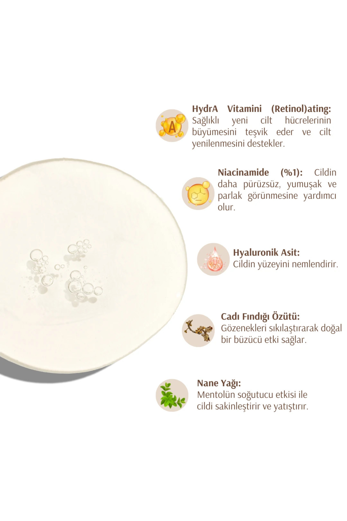 Niasinamid & Retinol & Hyaluronik Asit Içeren Yüz Serumu - Perfect Skin Serum — ALNPSSRM — تصویر 5 از 7