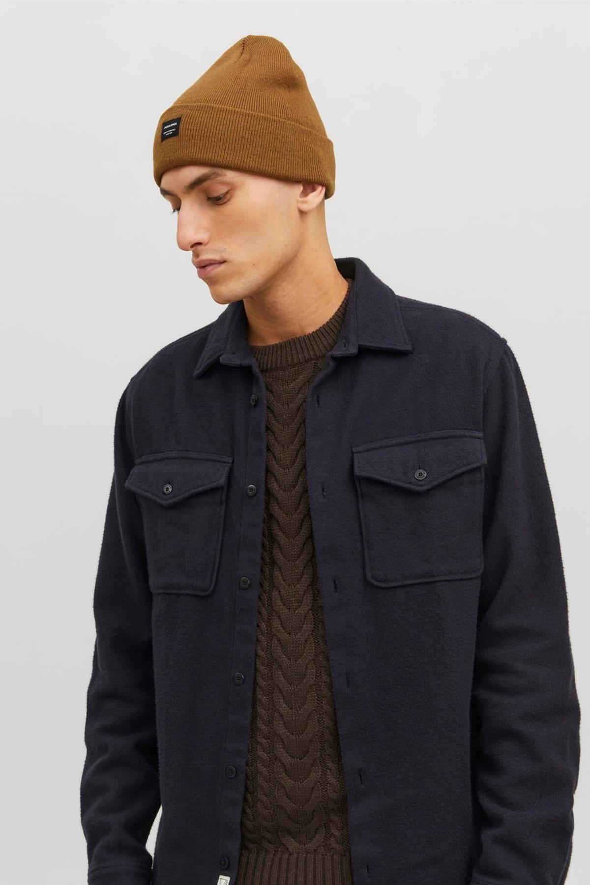 ژاکلونگ کشباف Beanie Noos 12092815 جک اند جونز برت/کلاه بافتنی Jack & Jones