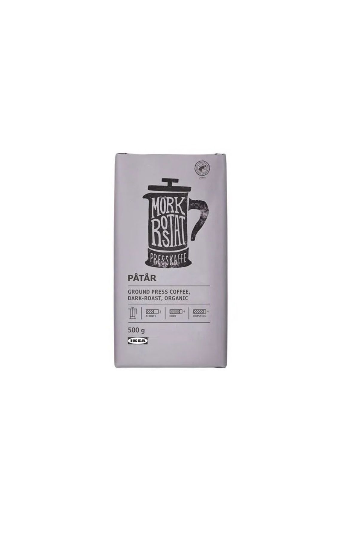 IKEA PATAR koyu kavrulmuş (dark-roast) organik öğütülmüş kahve, 500 gr, Organik