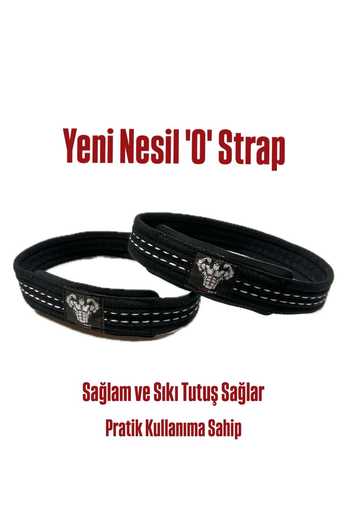 E-HSPORT-Profesyonel Lifting Ağırlık Kayışı Straps - Yeni Nesil 'o' Strap 1