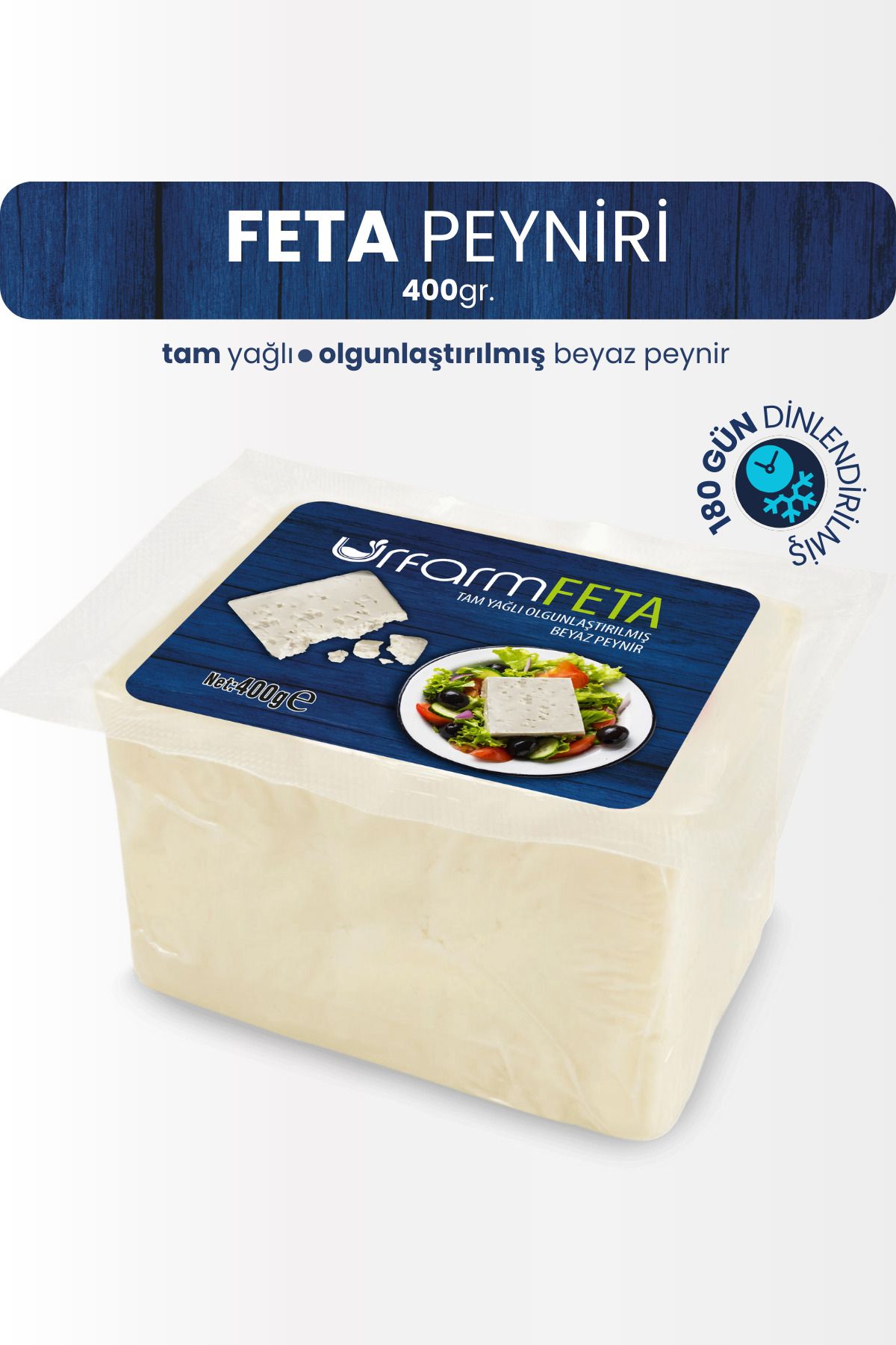 URFARM Feta Peyniri 400 Gr. | Tam Yağlı Beyaz Peynir