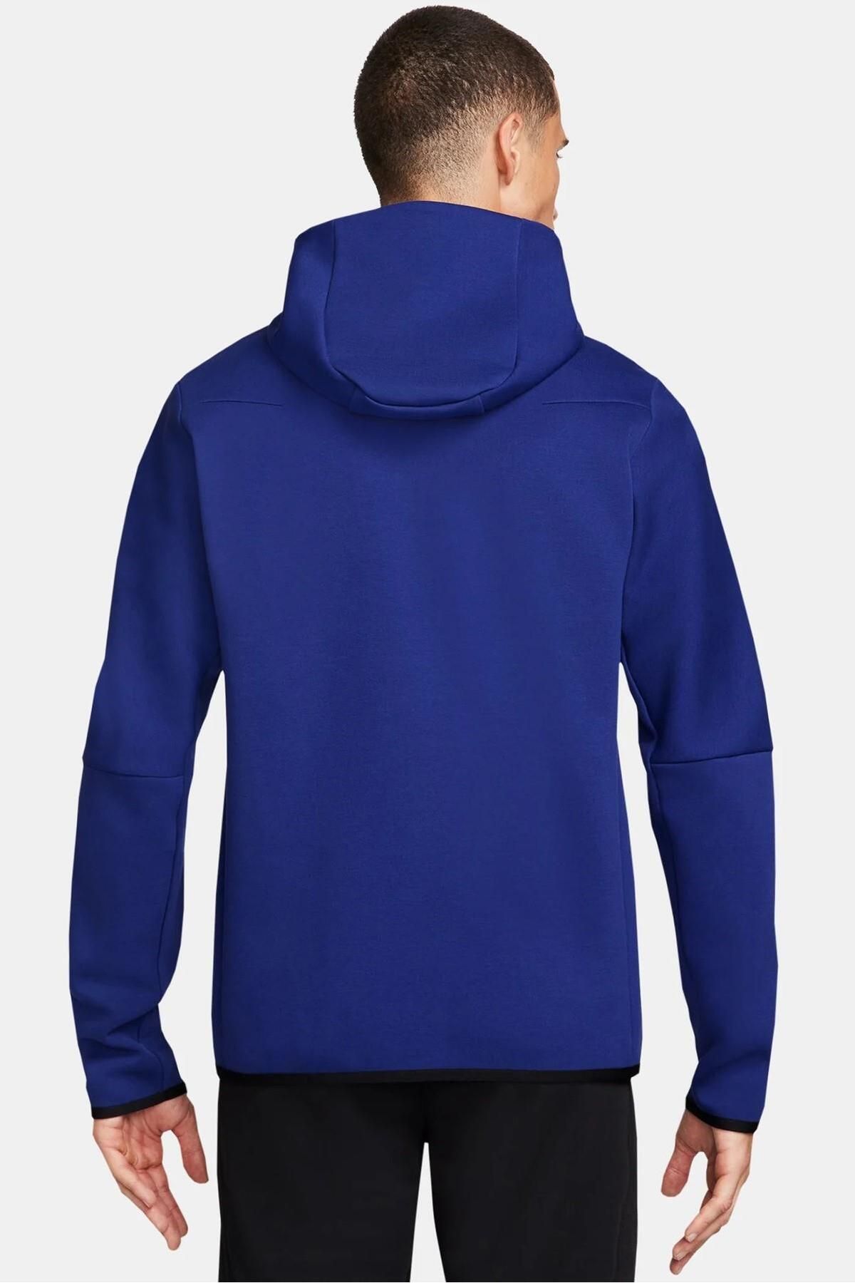 Nike-Fc Barcelona Tech Fleece Men's Hooded Sweatshirt - Navy Blue Fz Wr 2