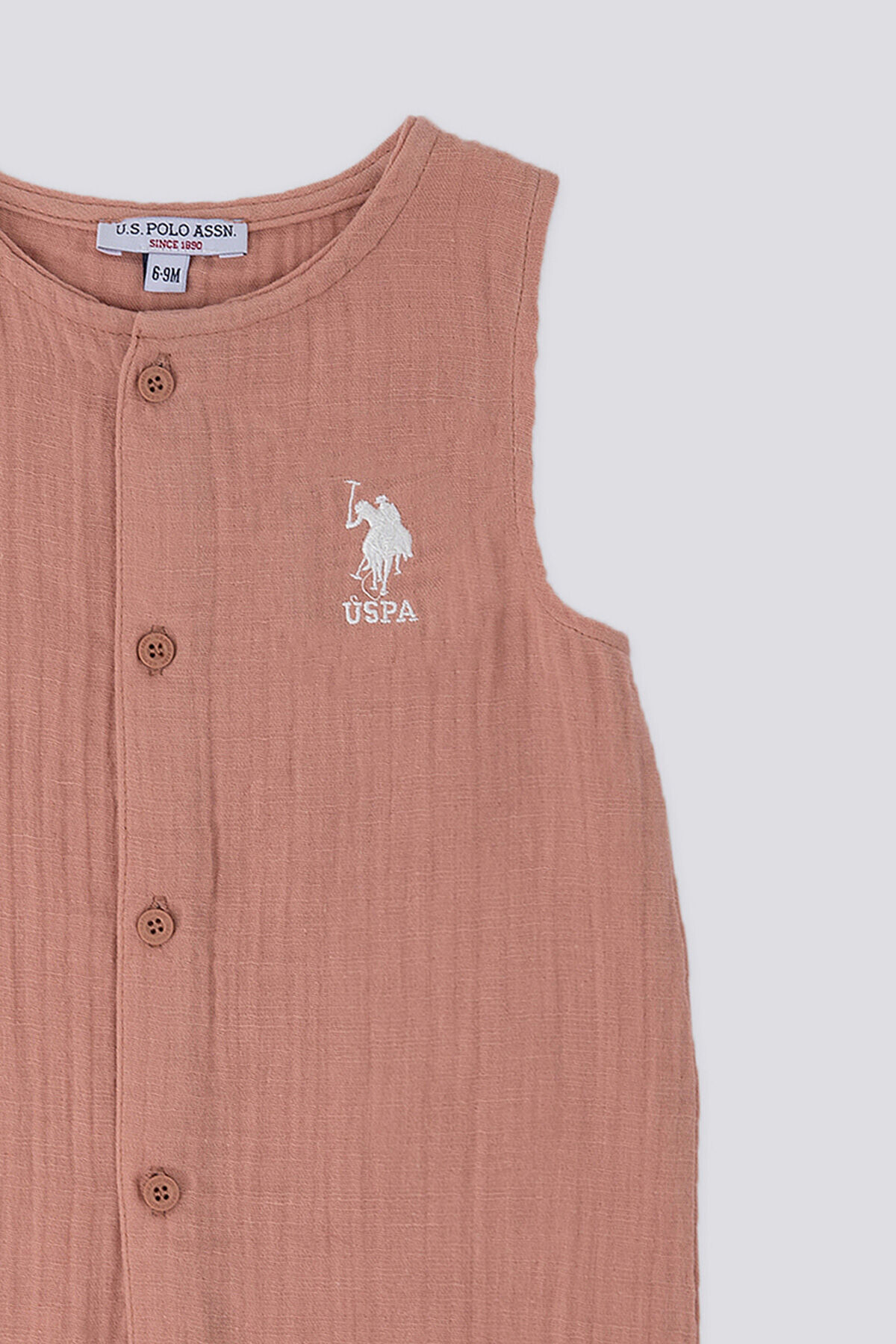 U.S. Polo Assn. Erkek Bebek Kahverengi Tulum fotoğrafı 2 (önizleme)