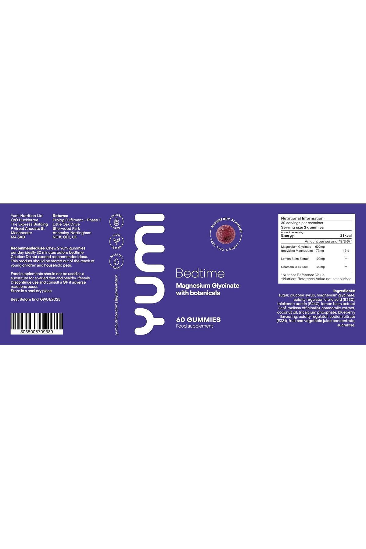 YUMİ-Yumi Bedtime 5HTP Passion Fruit Flavour Gummies 60 7