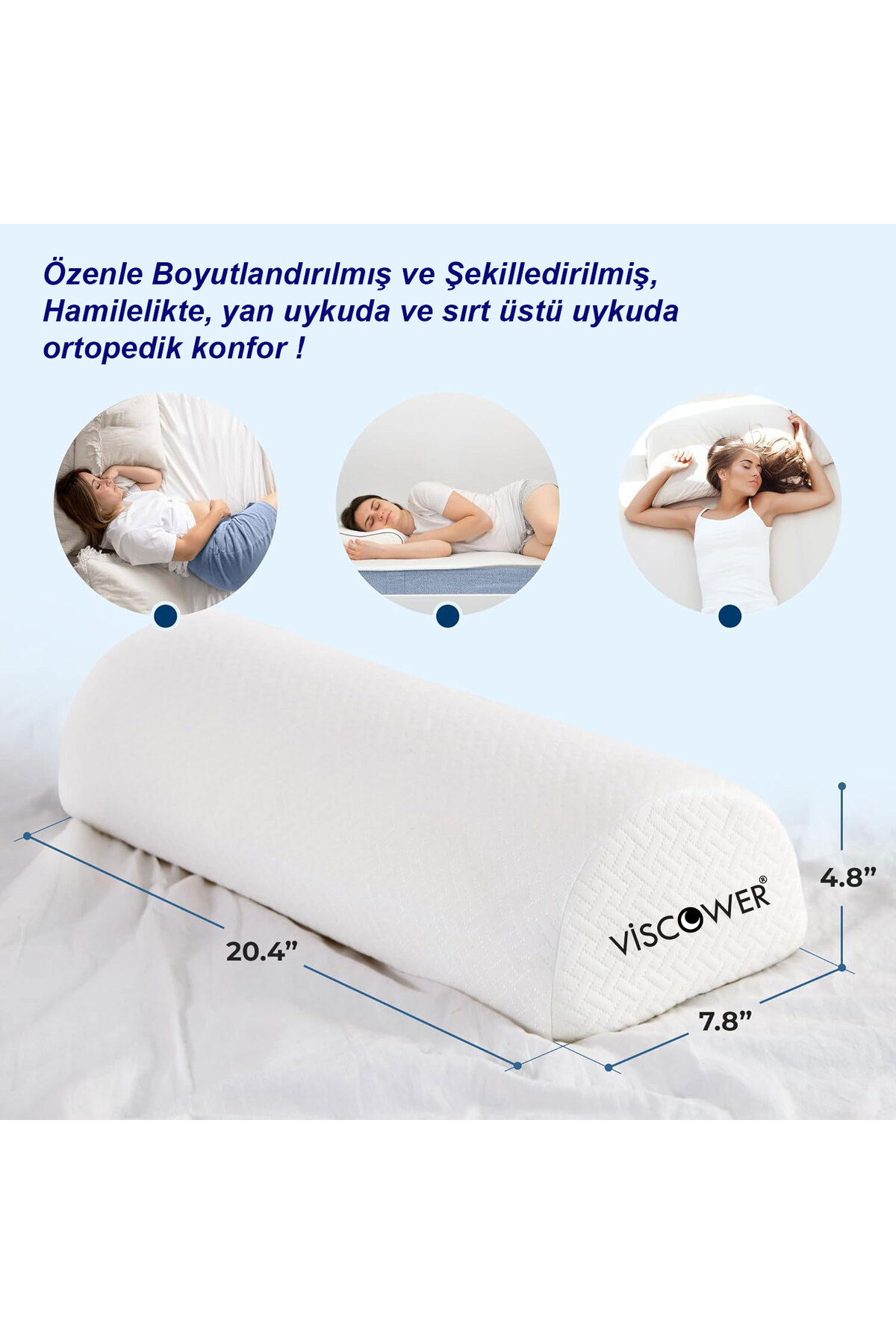 VİSCOWER Viscower Ortopedik Bacak Arası ve Hamile Yastığı fotoğrafı 4 (önizleme)