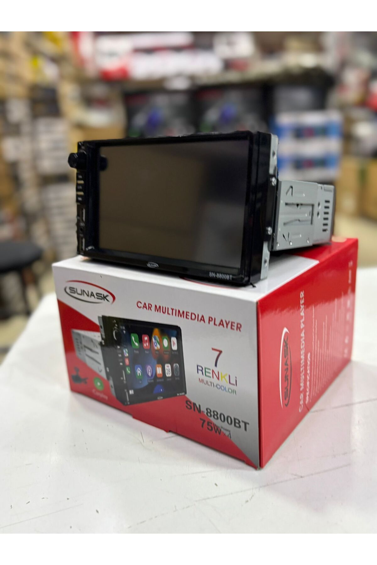 SUNASK-Sn-8800 7inc Carplay - حافظة رفيعة قابلة للتعديل، شاشة مزدوجة Tofaş Şahin Doğan متوافقة مع الكاميرا 4x55 4