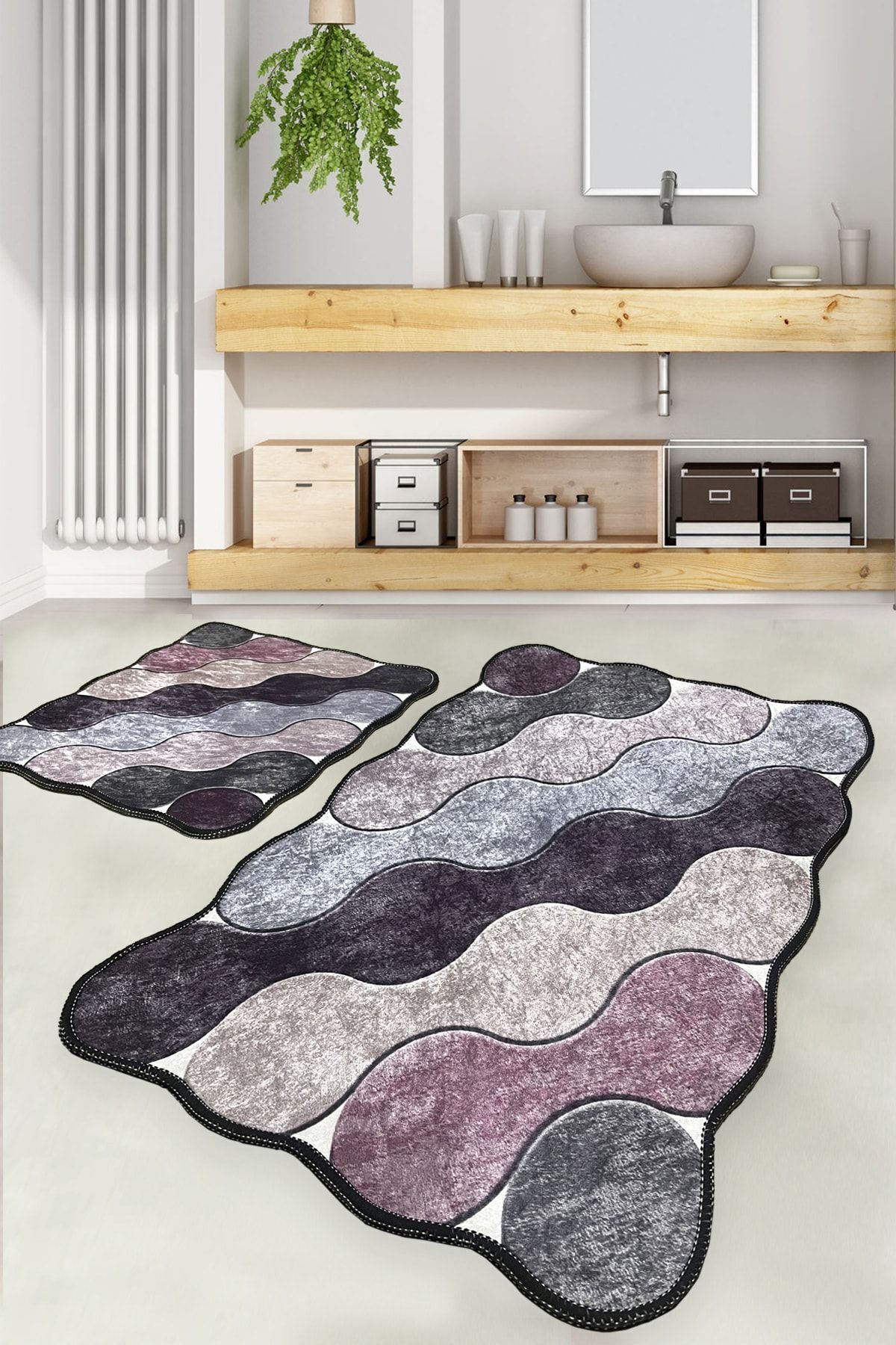 Iromica Home Earth Surface Djt 2'li Set Banyo Halısı Banyo Paspası