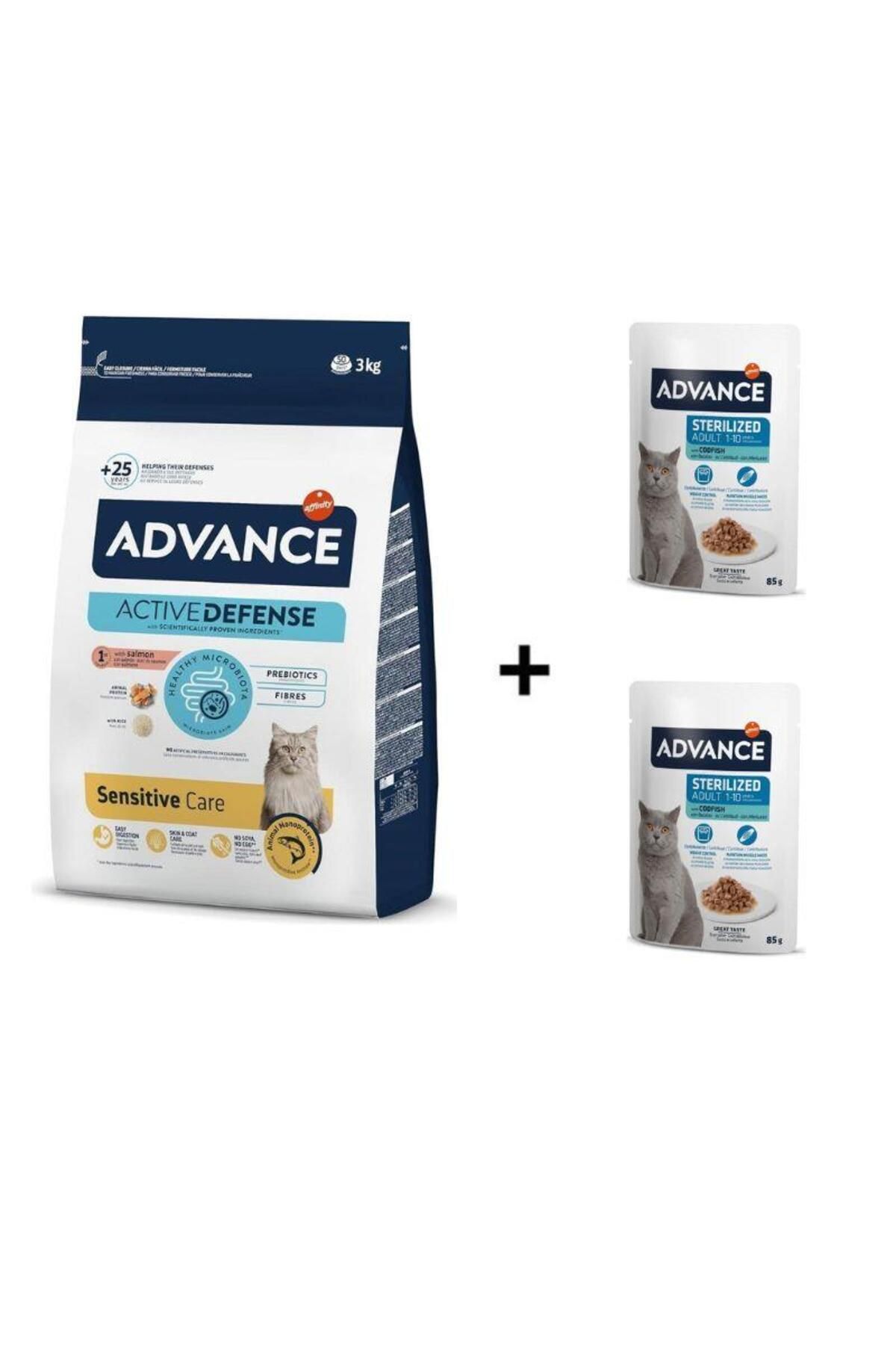 Advance Somonlu Kısırlaştırılmış Kedi Maması 1,5 Kg + 2 Adet Advance Morina Balıklı Kısır Kedi Pouch