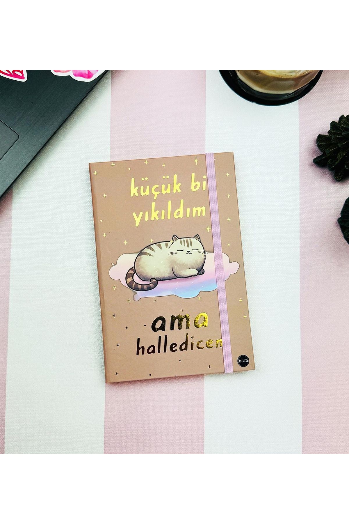 hediyeofisi-Small Bi Destroyed V2 Design Elastic Notebook 4