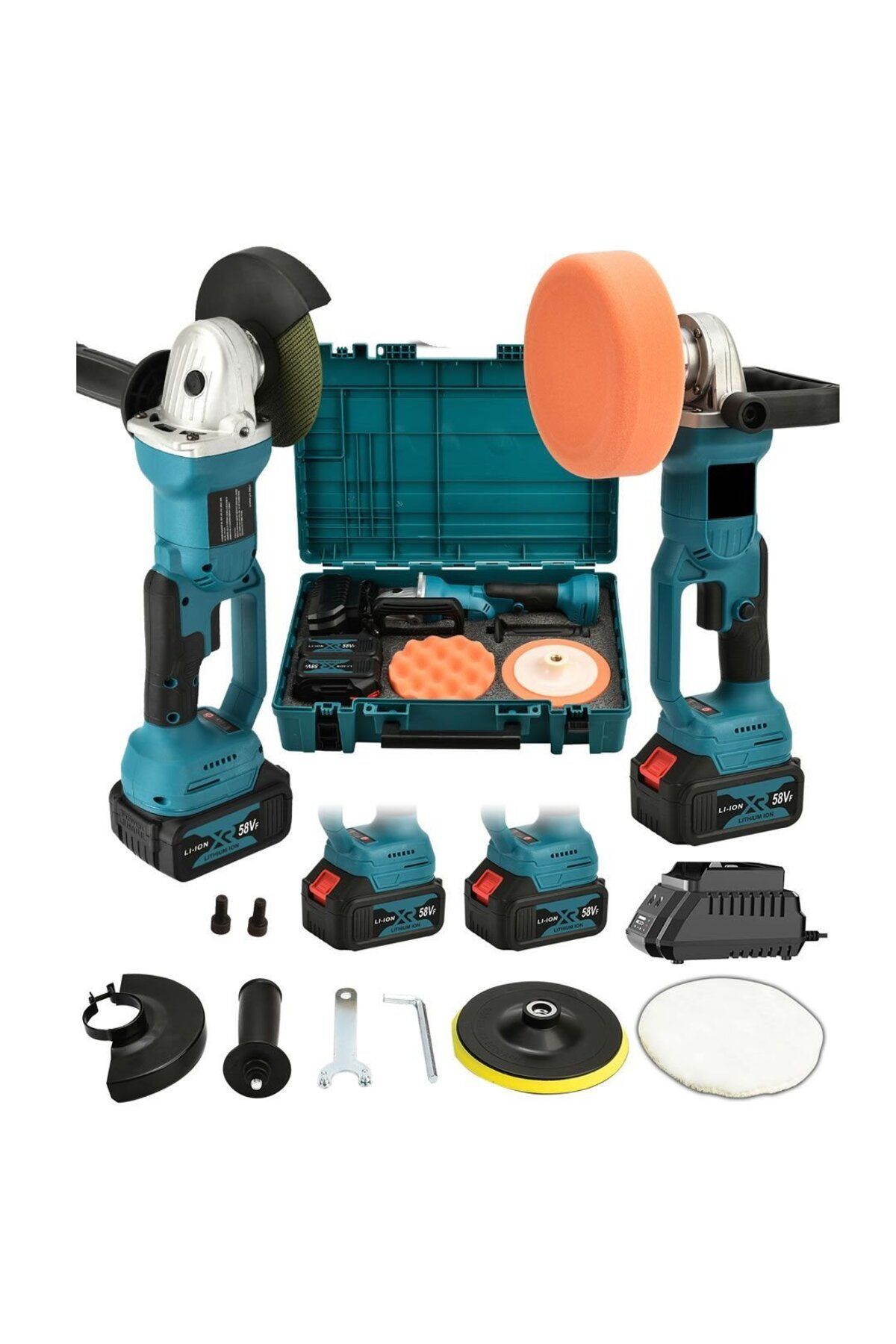 Bosch Plus ELS193 Şarjlı Taşlama ve Polisaj Süper Set 58w 5ah