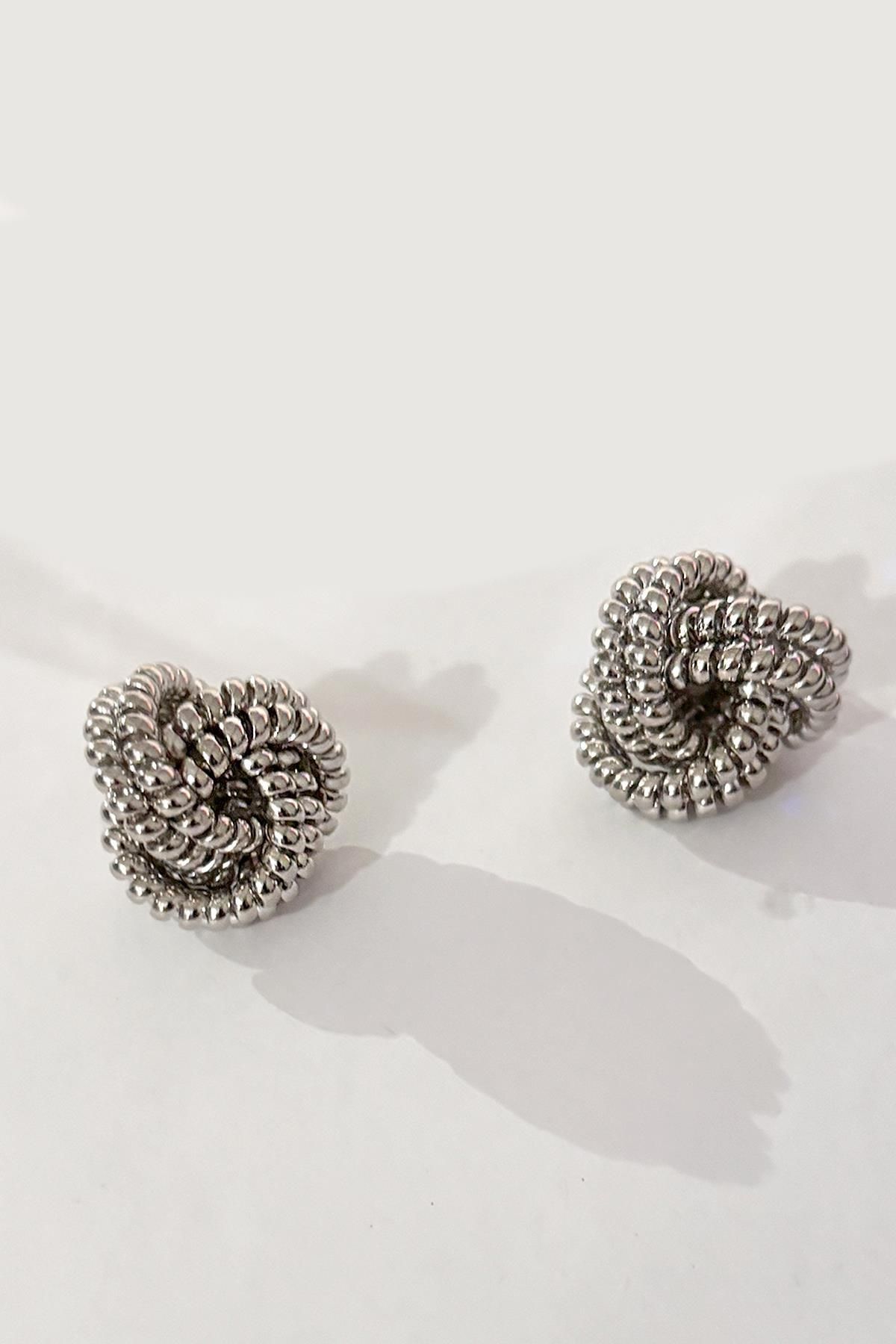 New Obsessions-Antique Silver Knot Earrings 3