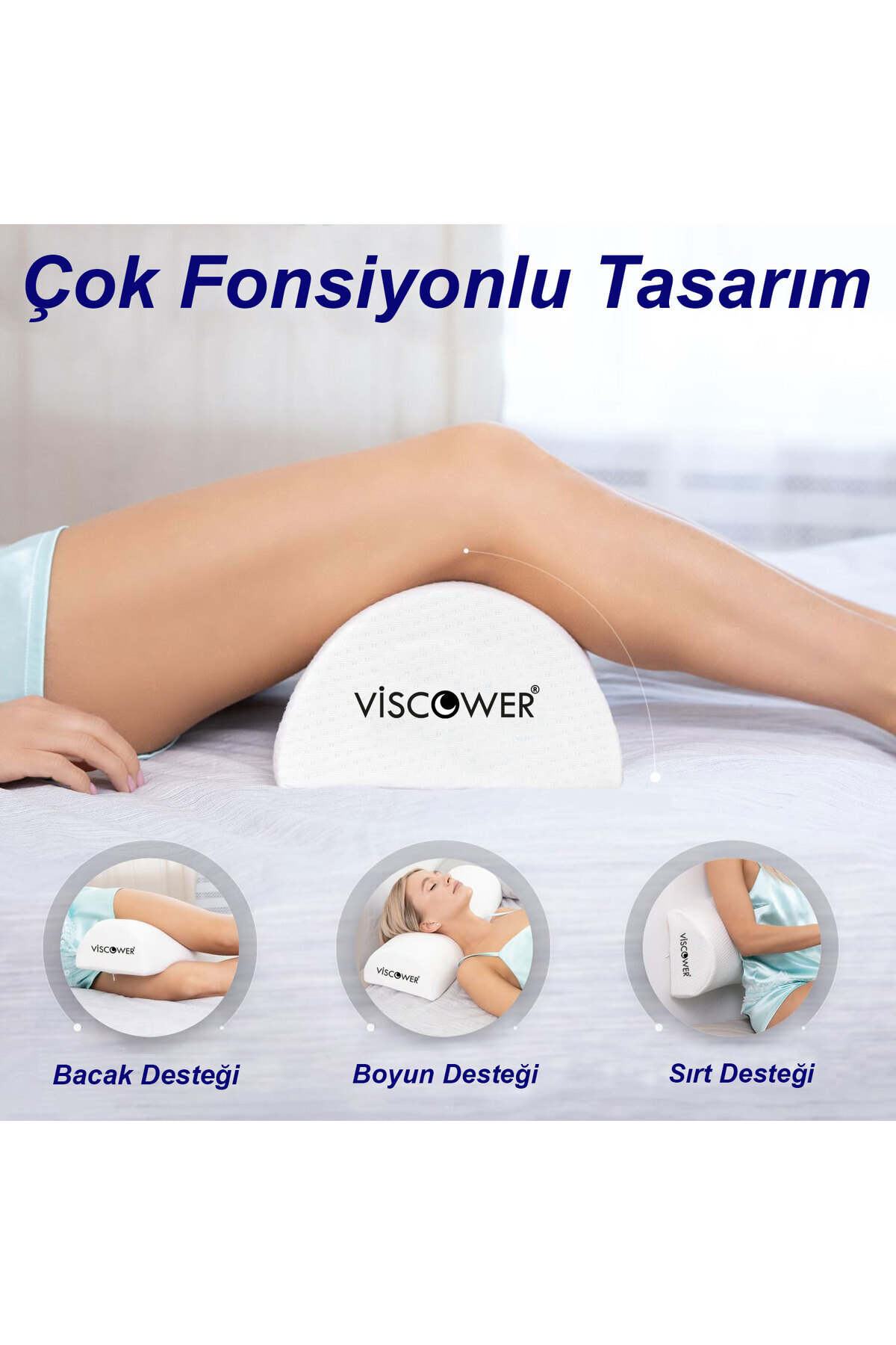 VİSCOWER Viscower Ortopedik Bacak Arası ve Hamile Yastığı fotoğrafı 3 (önizleme)