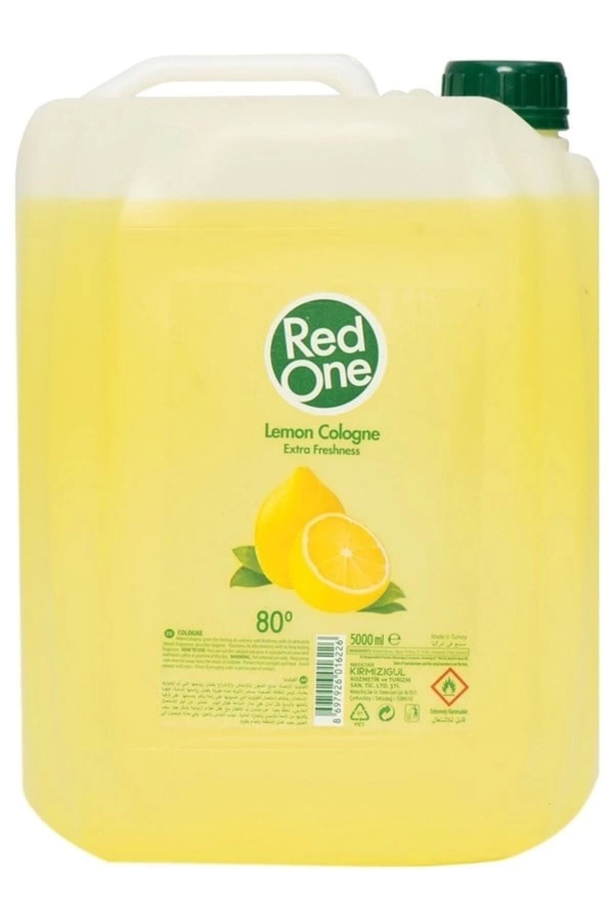 YenisiniAl Red One Ekstra Ferah 80 Derece 5000 Ml Limon Kolonyası